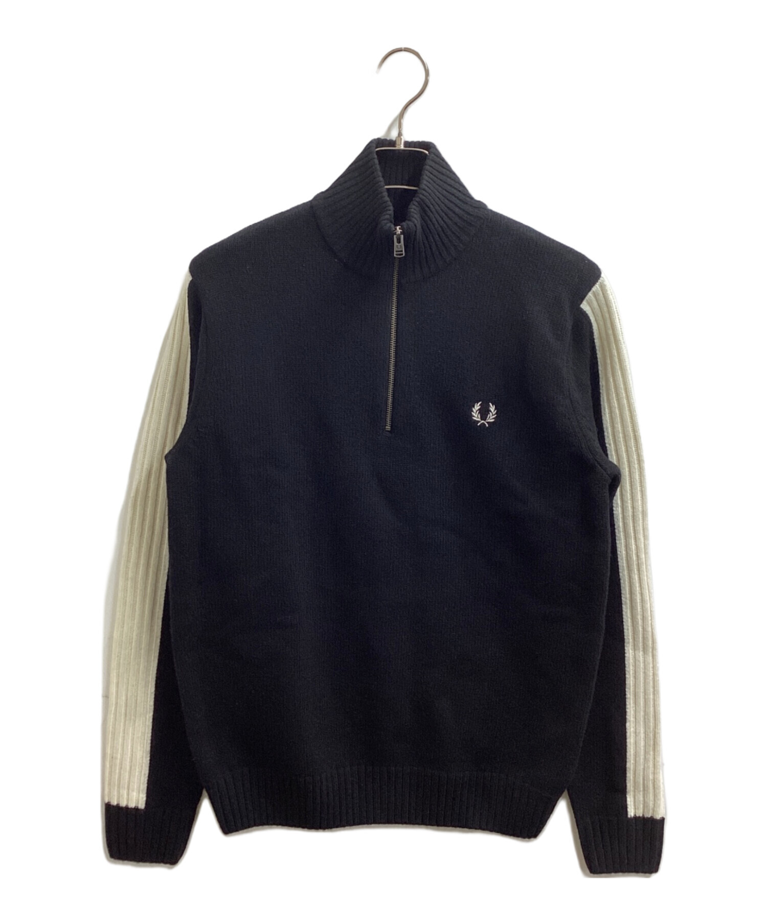 中古・古着通販】FRED PERRY (フレッドペリー) RIBBED SLEEVE HALF ZIP