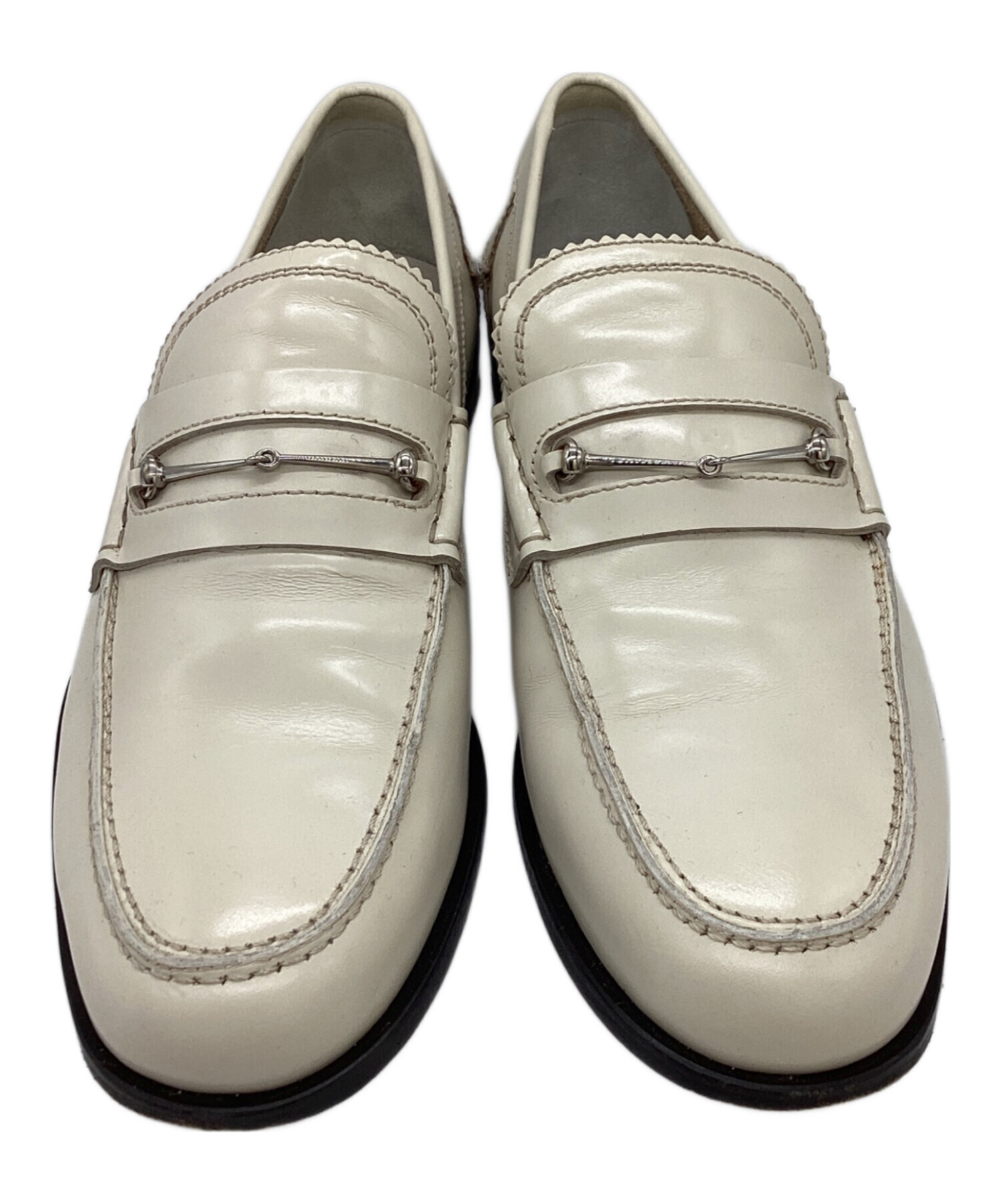 中古・古着通販】GUCCI (グッチ) ビットローファー 286771 ホワイト