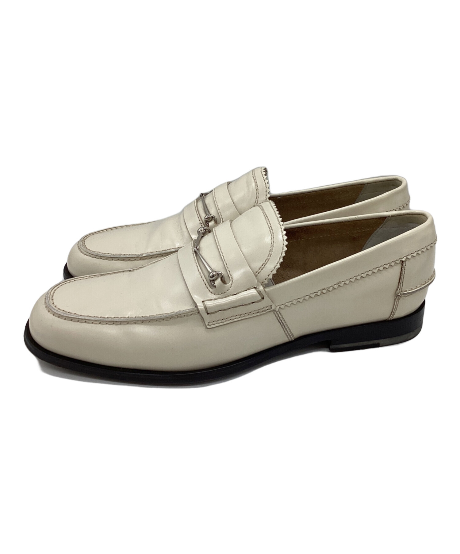 中古・古着通販】GUCCI (グッチ) ビットローファー 286771 ホワイト