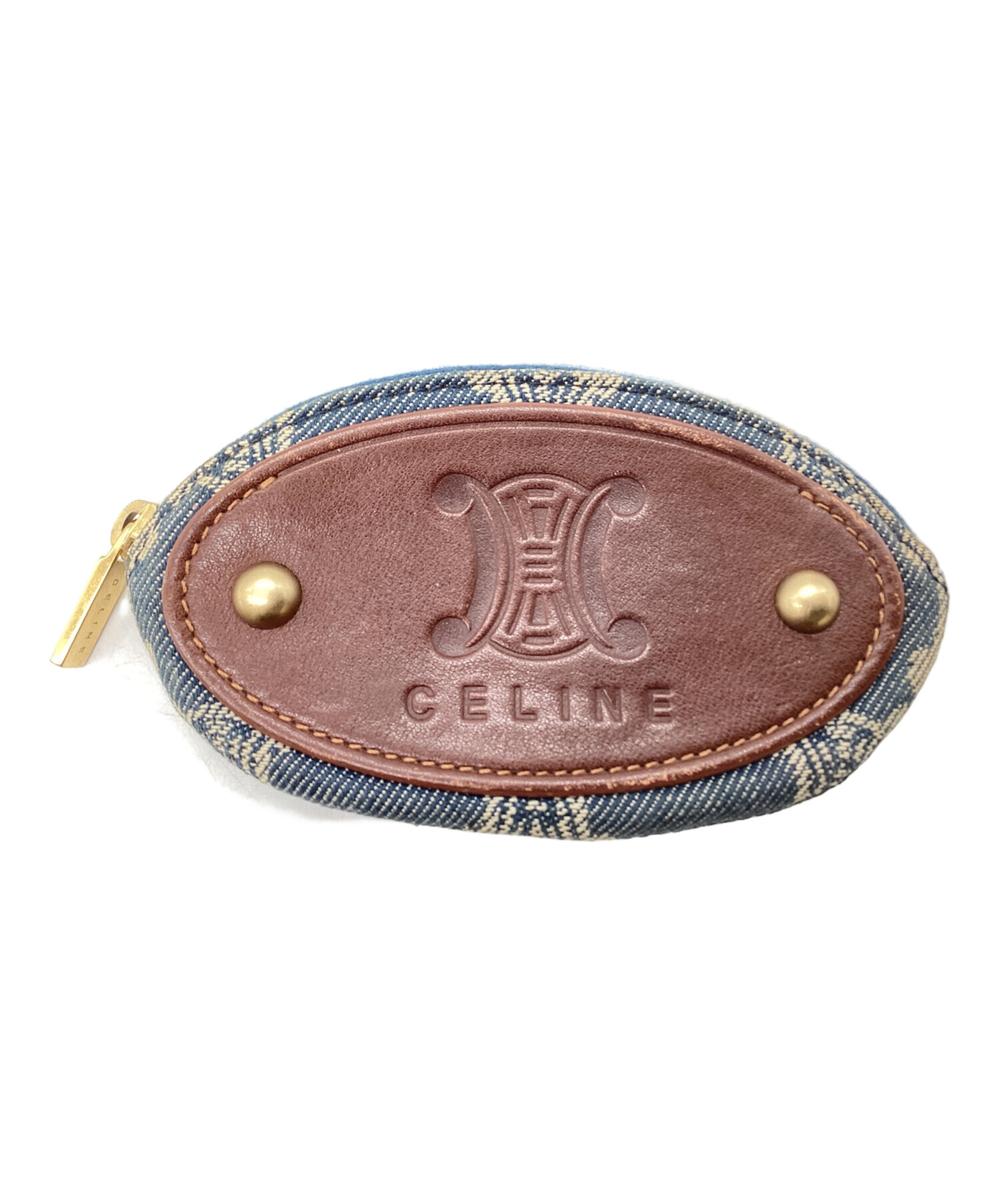 中古・古着通販】CELINE (セリーヌ) マカダム柄デニムコインケース