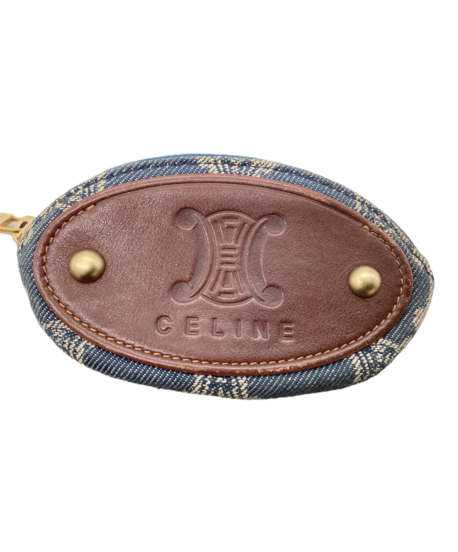 中古・古着通販】CELINE (セリーヌ) マカダム柄デニムコインケース