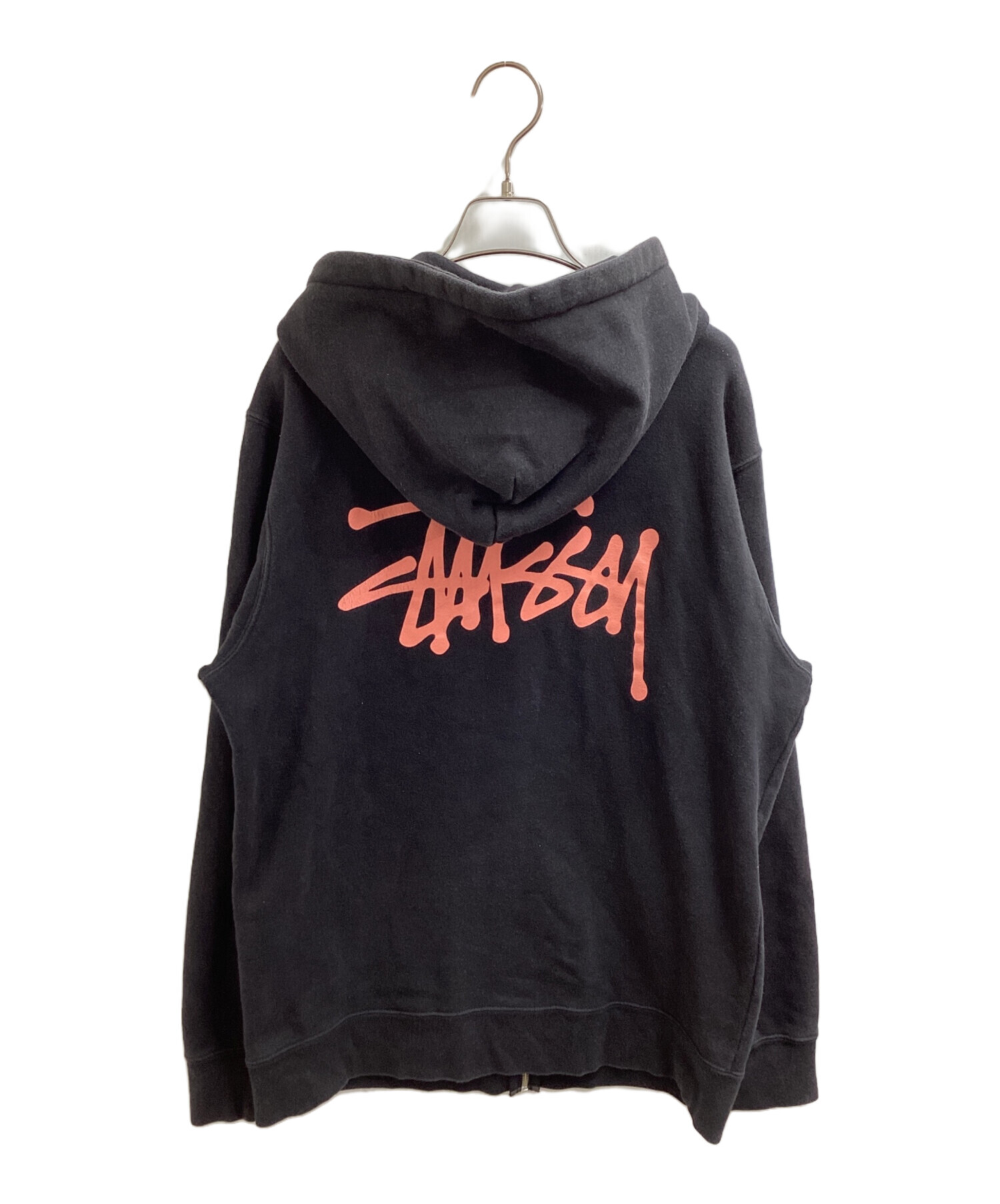 old stussy double zip foodie パーカー センターロゴ 中古・古着通販】stussy (ステューシー) LOGO ZIP HOODIE / ロゴジップ
