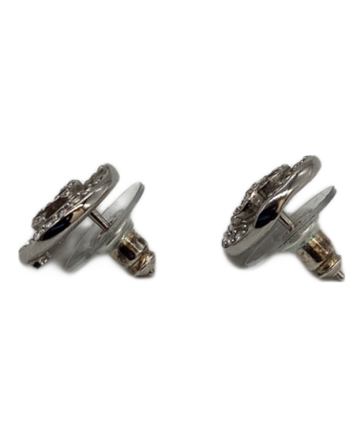 中古・古着通販】CHANEL (シャネル) ラインストーンココマークピアス