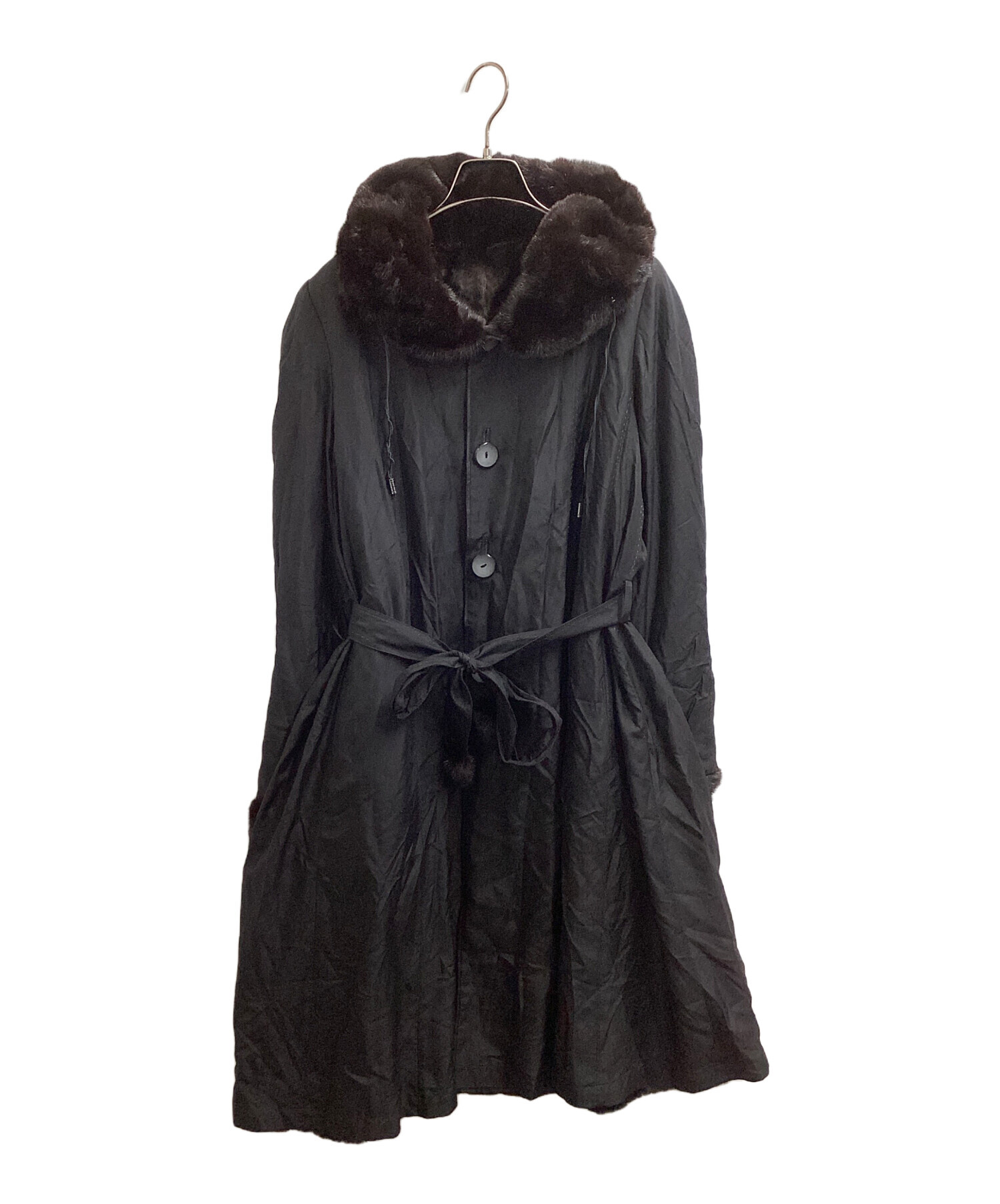 DAMA collection ダーマコレクション ダッフルコート 黒 中古・古着通販】DAMA collection (ダーマコレクション) ウィーゼル+