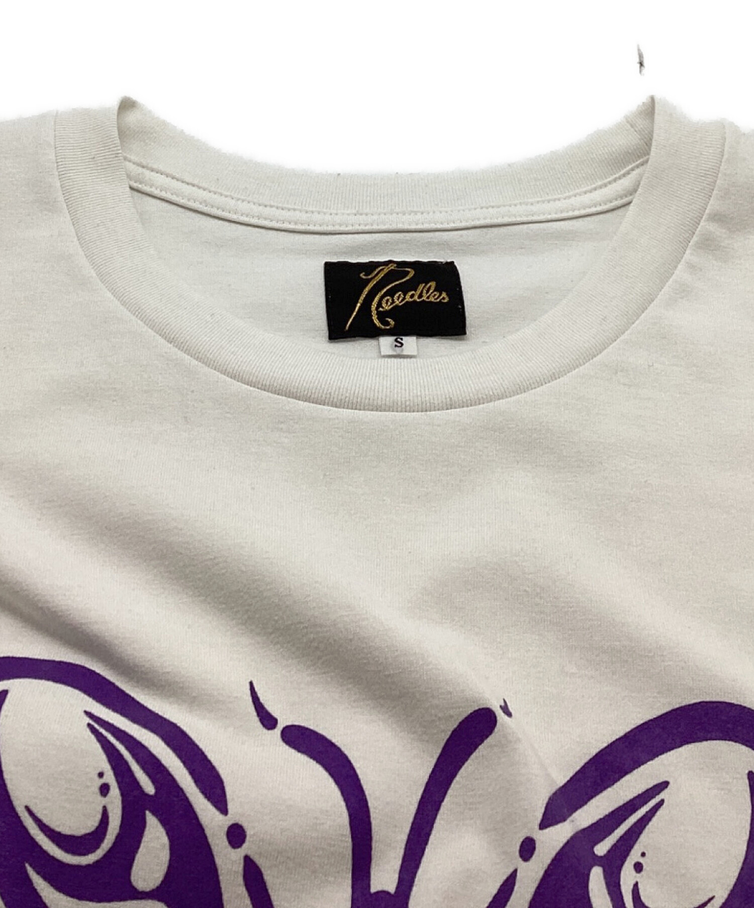 中古・古着通販】Needles (ニードルズ) ロゴプリント Tシャツ ブラック