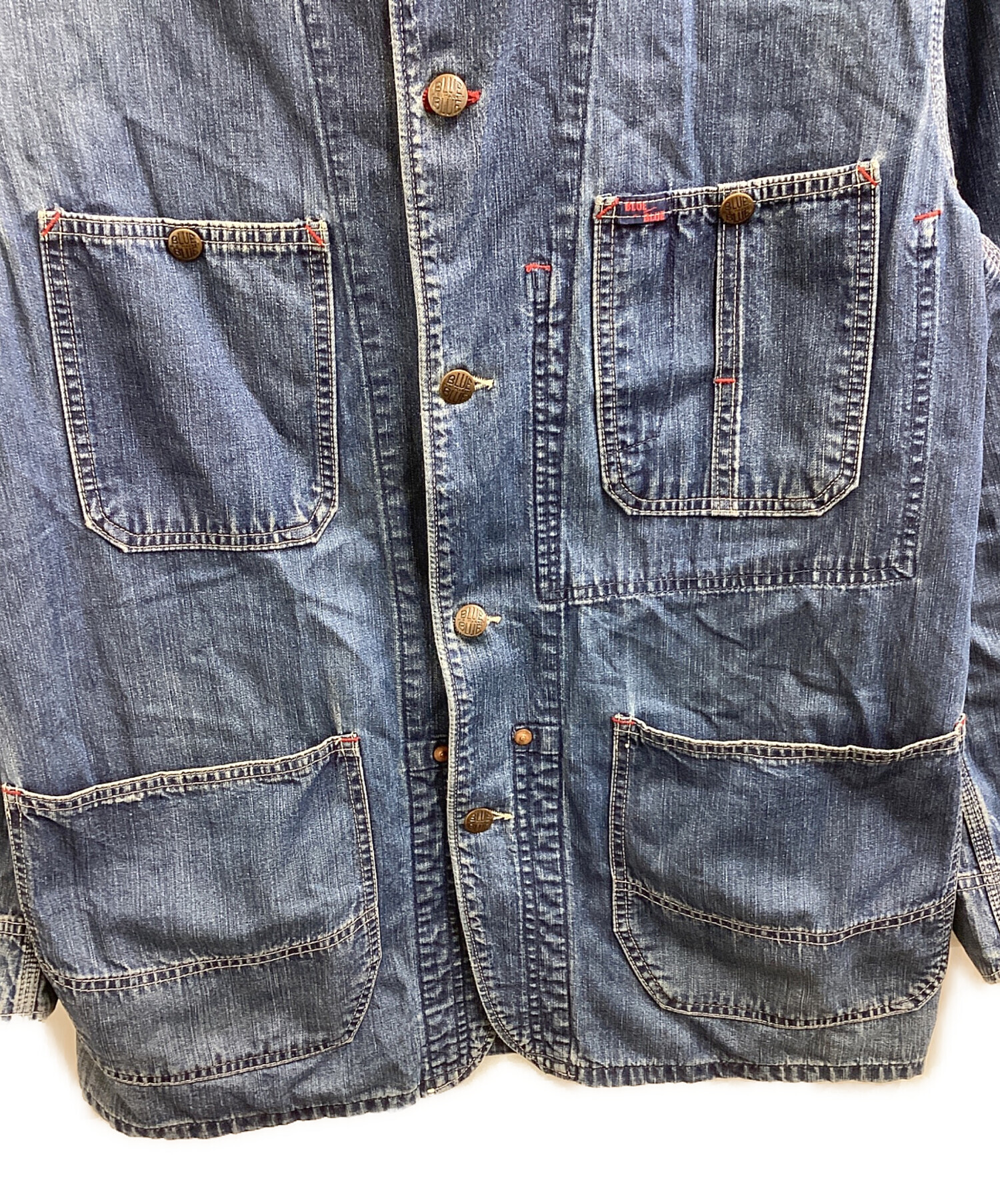 中古・古着通販】BLUE BLUE (ブルーブルー) デニムカバーオール