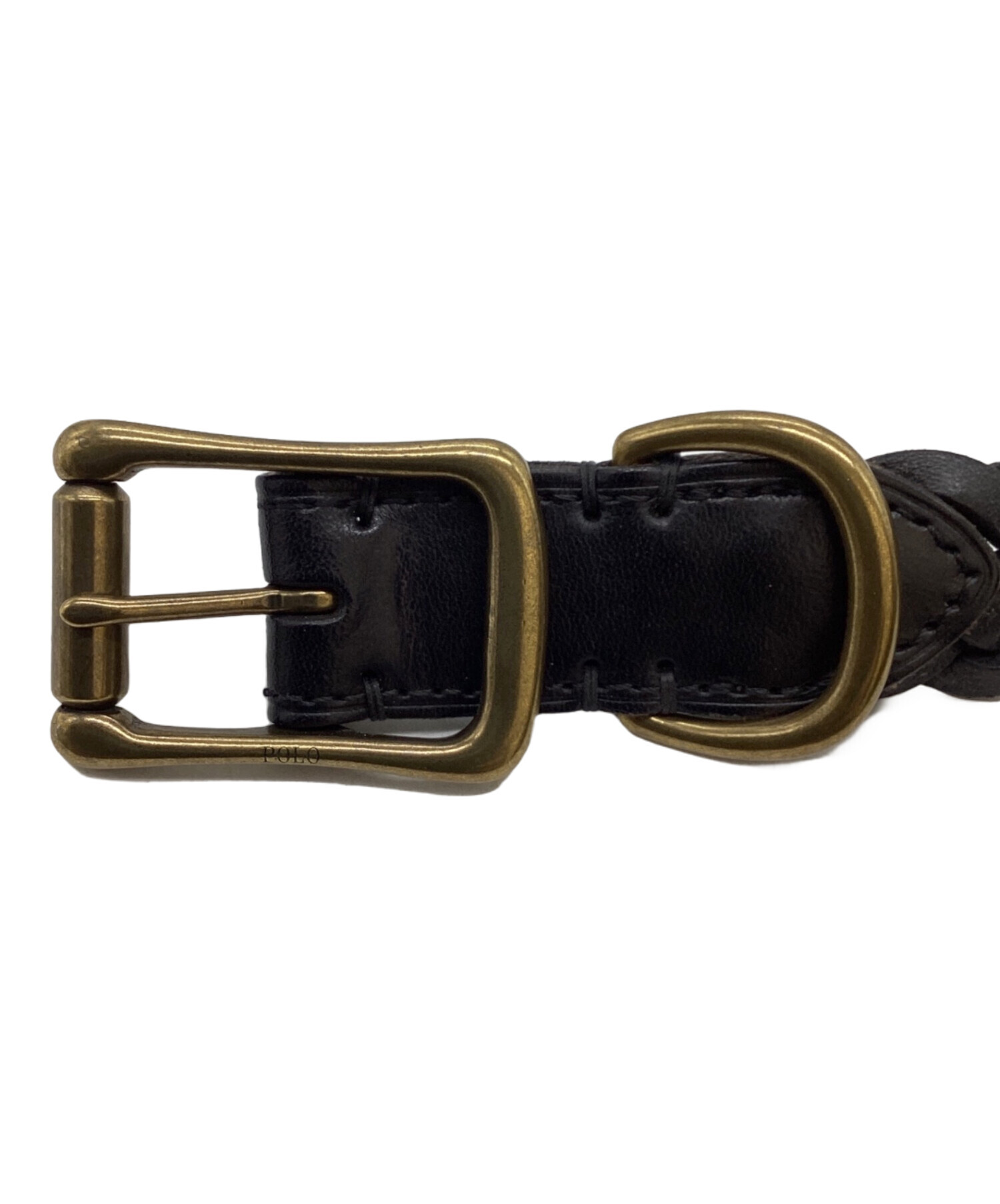 美品 POLO RALPH LAUREN 編み込みブラックベルト 34 中古・古着通販】POLO RALPH LAUREN (ポロ・ラルフローレン) 編み込み