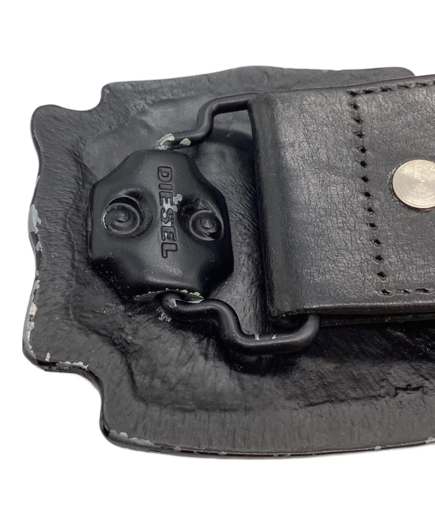 DIESEL ブラックレザー ベルト 90/36 中古・古着通販】DIESEL (ディーゼル) レザーベルト ブラック サイズ