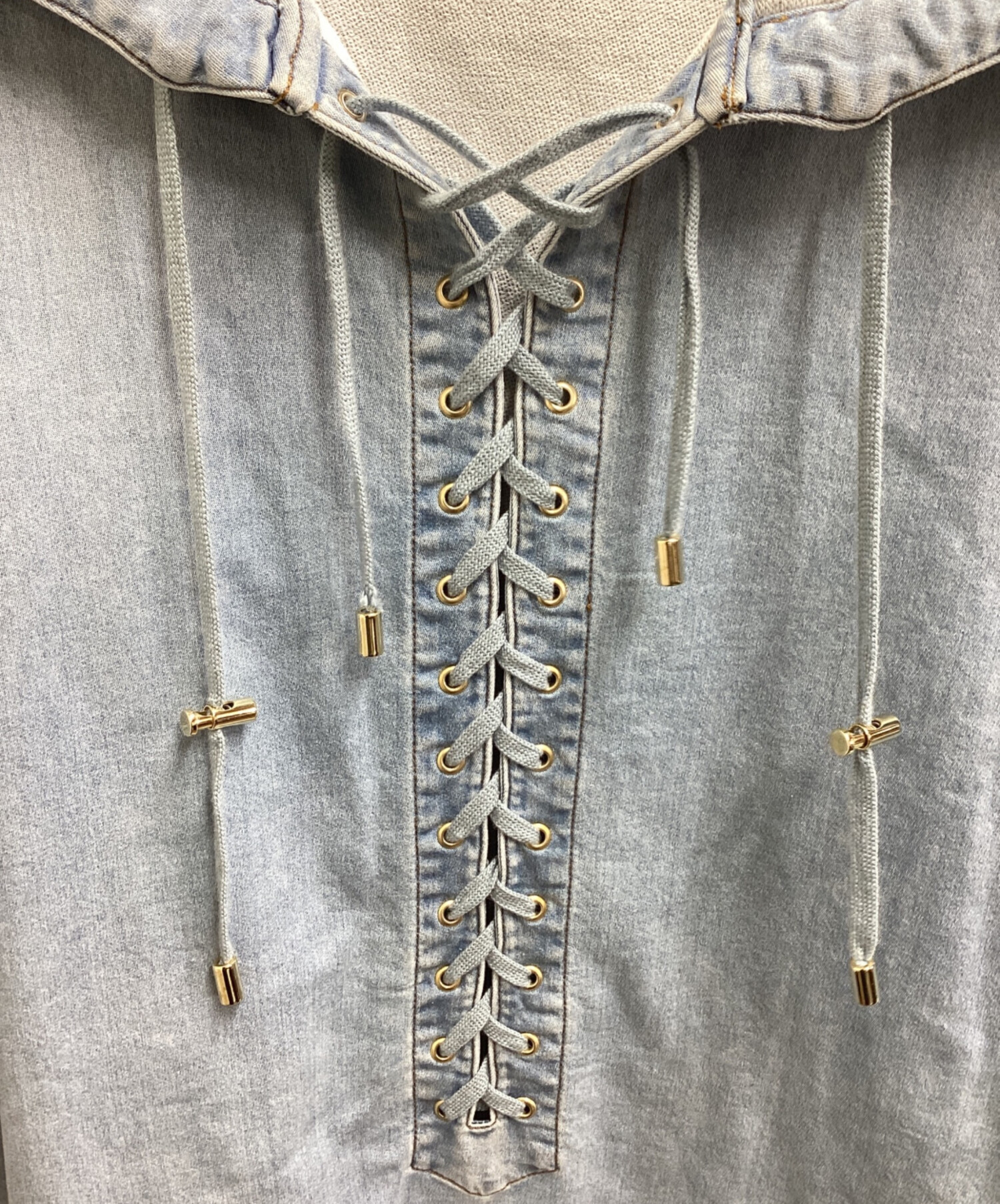BALMAIN バルマン ダブルジップボーダーパーカー archive swag 中古・古着通販】BALMAIN (バルマン) レースアップパーカー / スモッグ