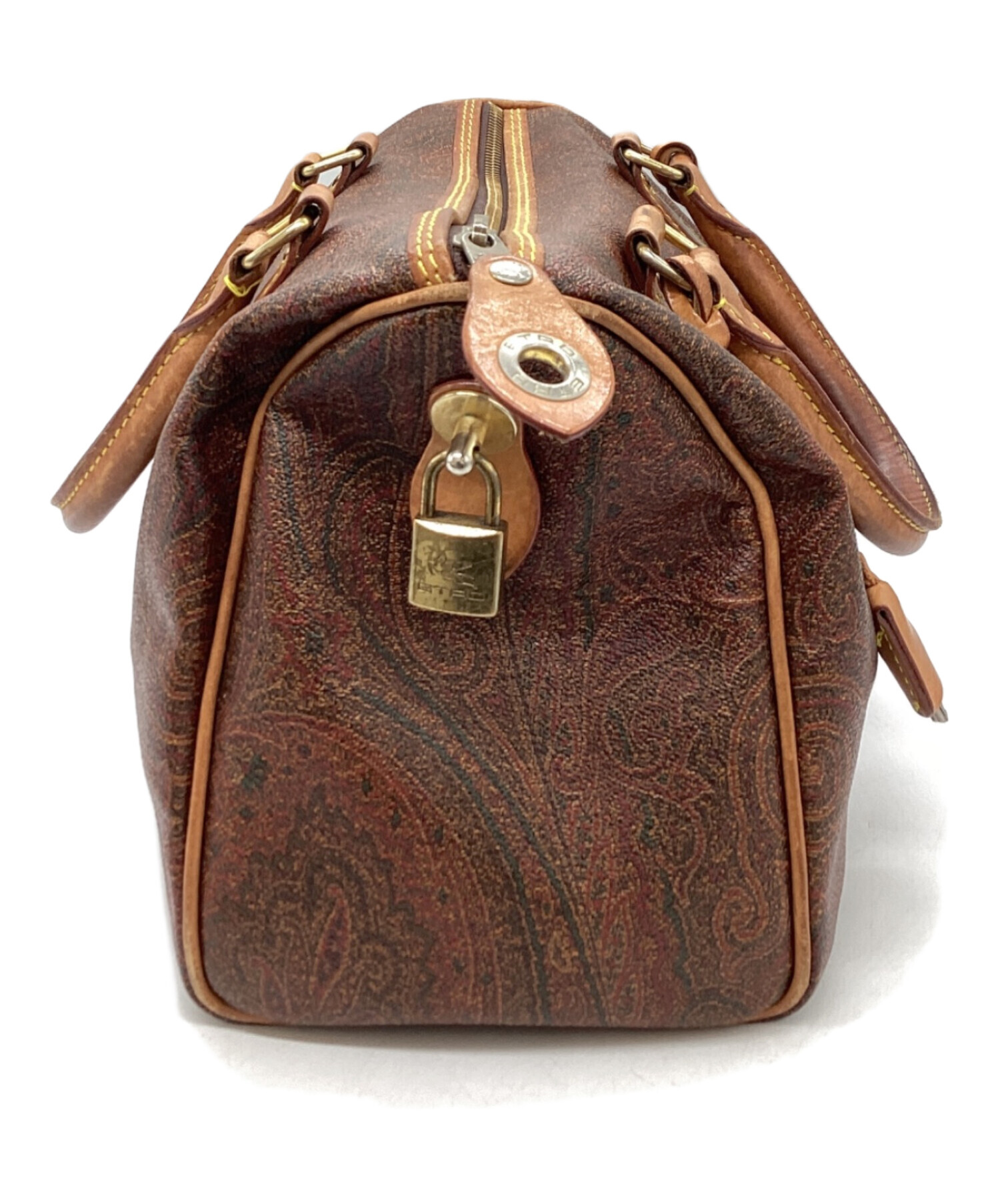 美品 ETRO エトロ ハンドバッグ ワンハンドル ペイズリー柄 ブラウン ETRO】 エトロ ハンドバッグ ペイズリー柄 総柄 ポーチ ブラウン