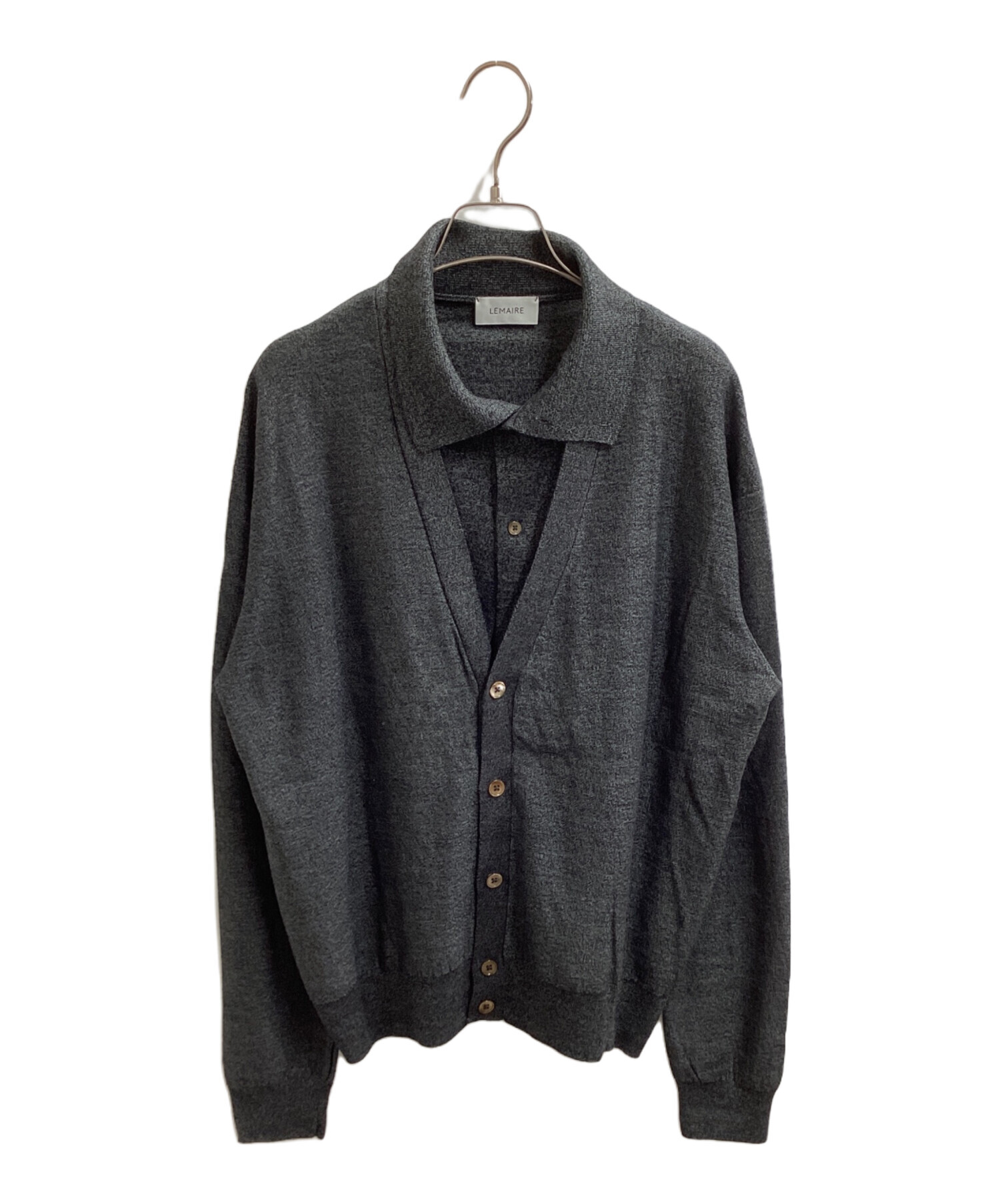 lemaire ルメール　レイヤード　カーディガン　ニット　therow ザロウ 中古・古着通販】LEMAIRE (ルメール) DOUBLE LAYER CARDIGAN