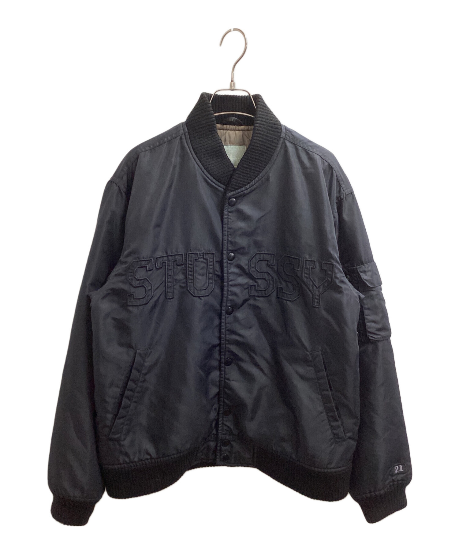 中古・古着通販】stussy (ステューシー) ボンバージャケット ブラック