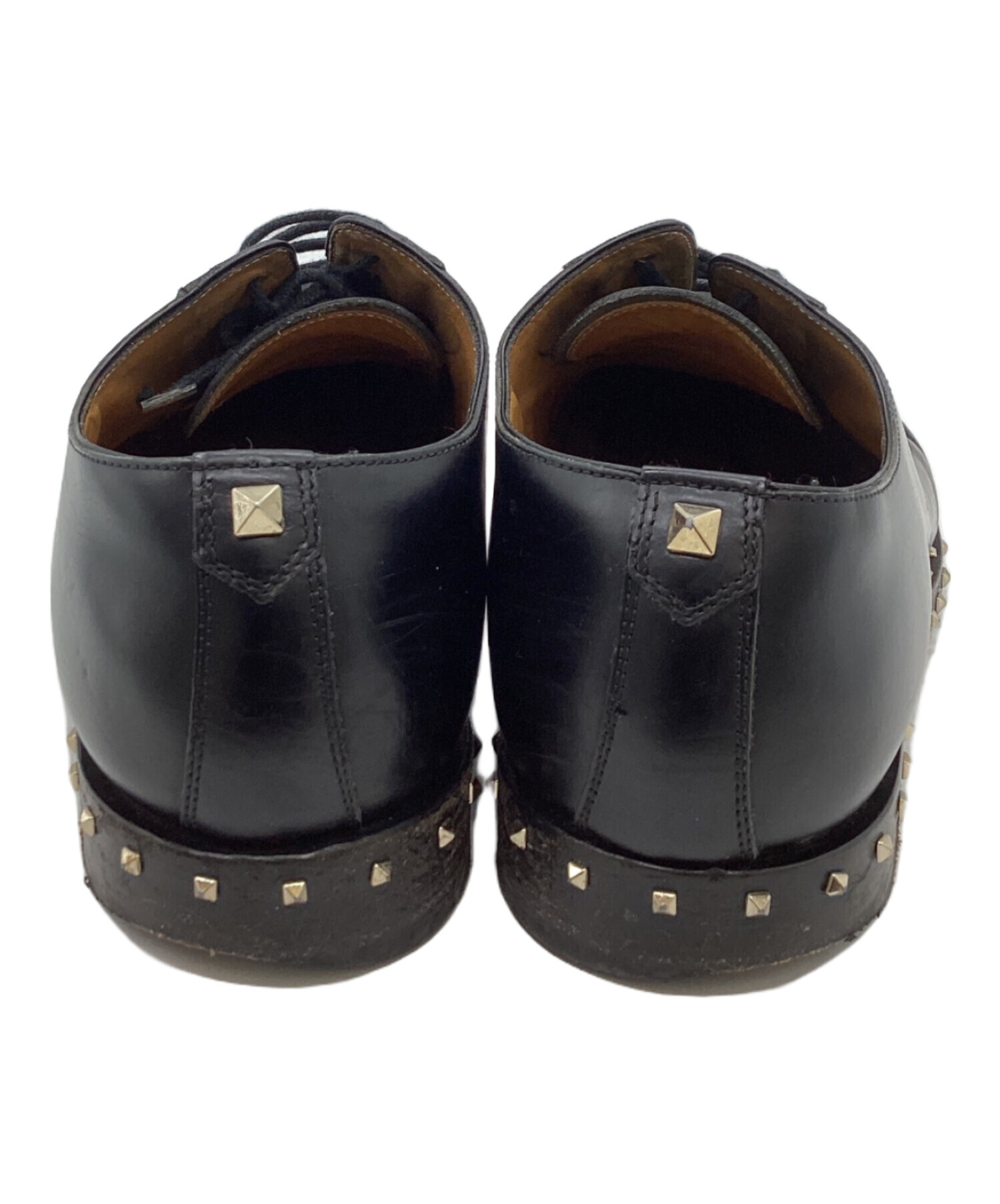 ヴァレンティノ　モンクストラップ　スタッズ　ドレスレザーシューズ　厚底　41 中古・古着通販】VALENTINO (ヴァレンティノ) スタッズレザーシューズ