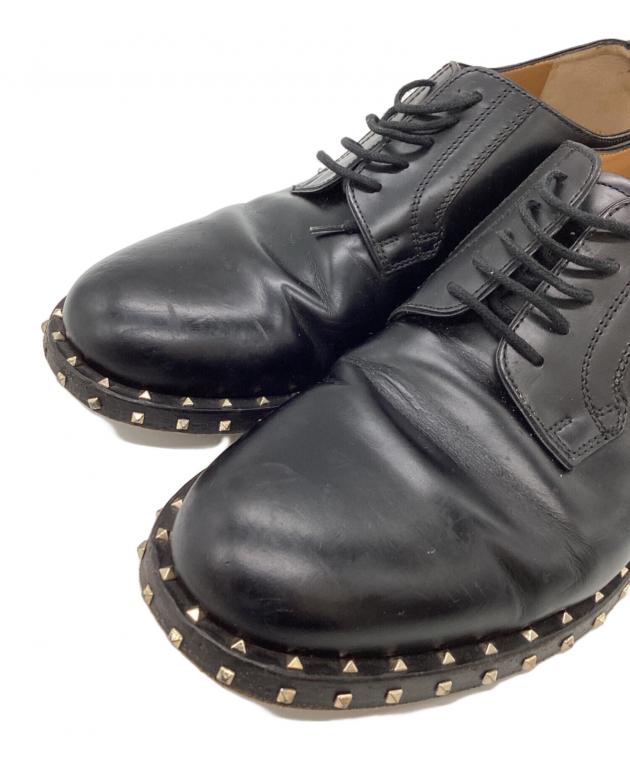 VALENTINO スタッズ レザーシューズ ビーバー 中古・古着通販】VALENTINO (ヴァレンティノ) スタッズレザーシューズ