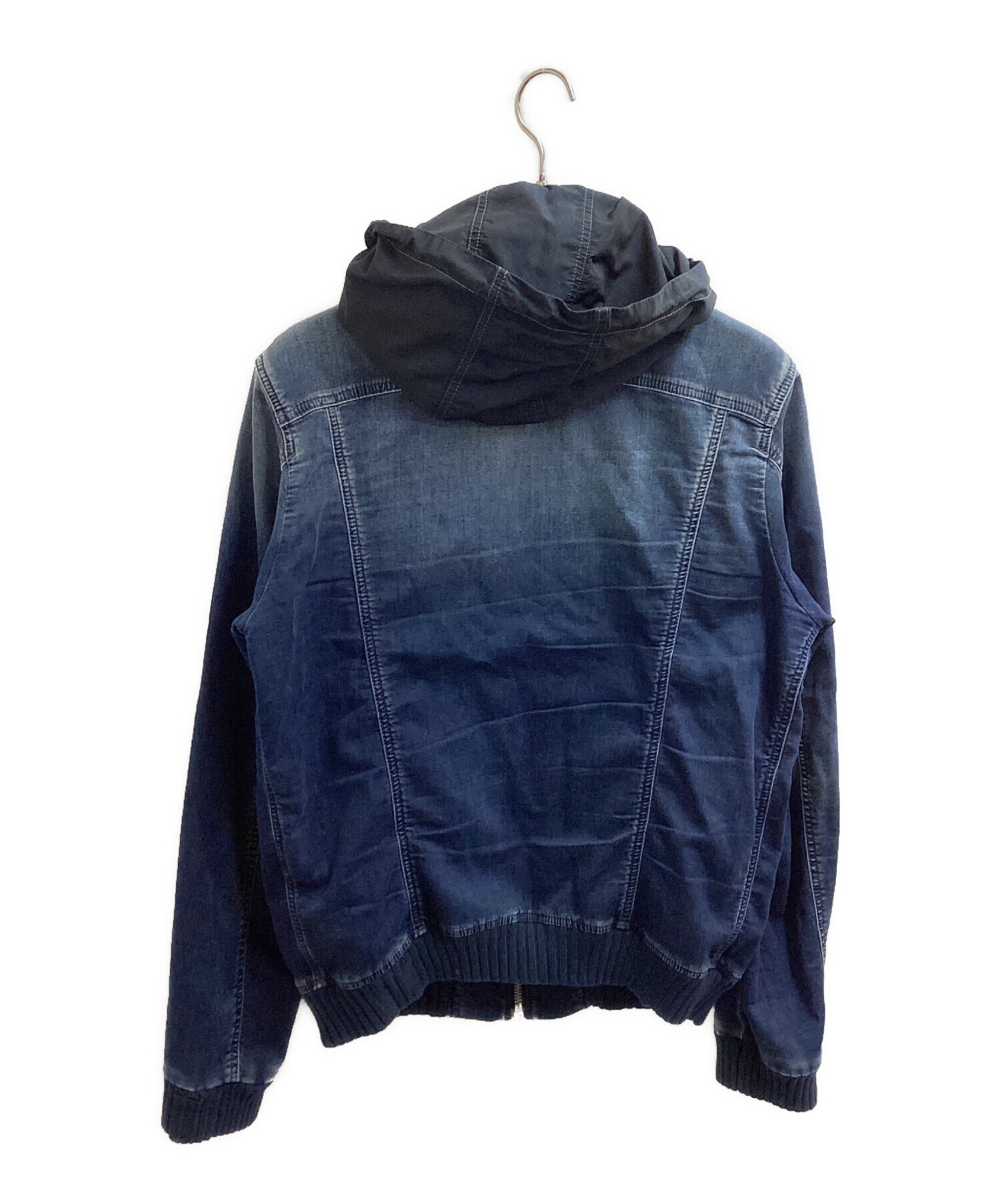 DIESEL フード付きデニムジャケット 中古・古着通販】DIESEL (ディーゼル) フード付きデニムジャケット