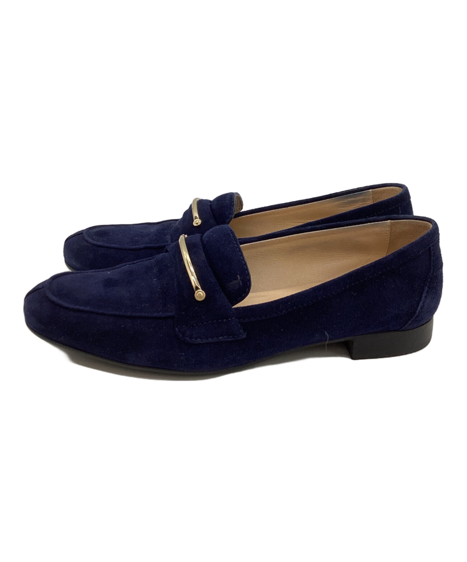 TOD’S トッズ ローファー パテント ネイビー 中古・古着通販】TOD'S (トッズ) スウェードローファー ネイビー