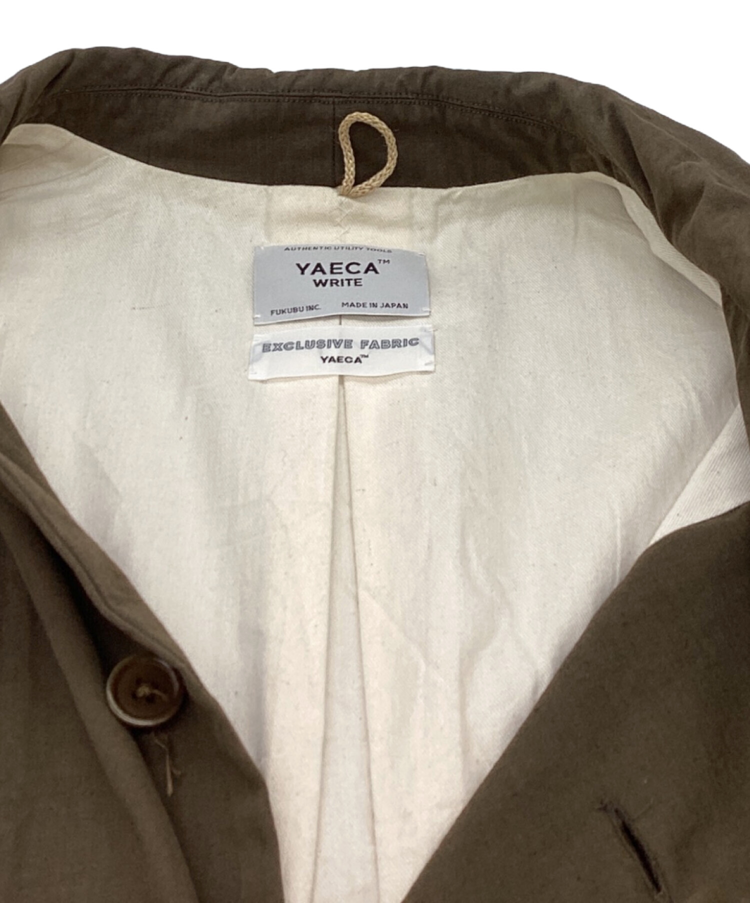 中古・古着通販】YAECA (ヤエカ) WRITE OVER COAT / 48501 オリーブ