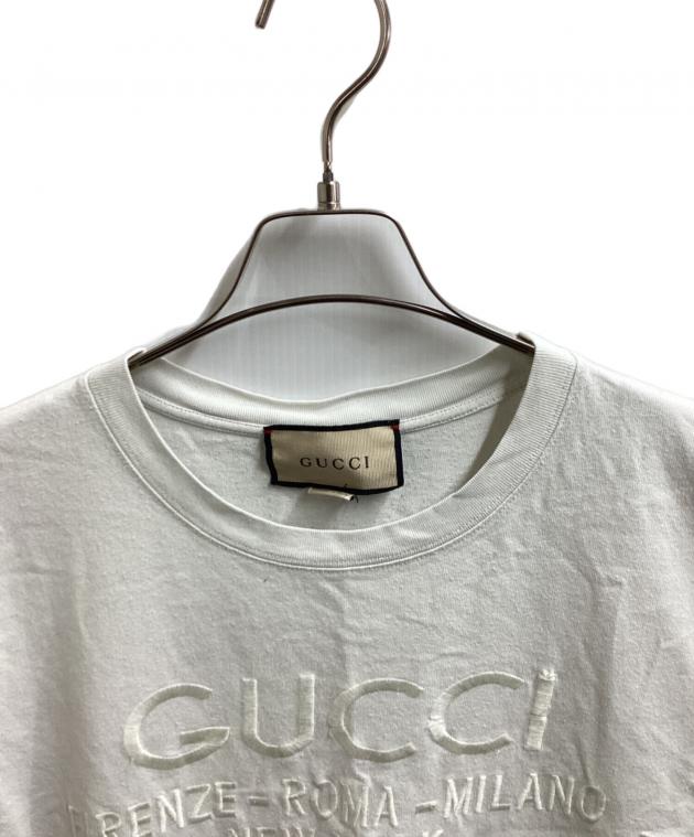 中古・古着通販】GUCCI (グッチ) ロゴエンブロイダリーTシャツ / Logo