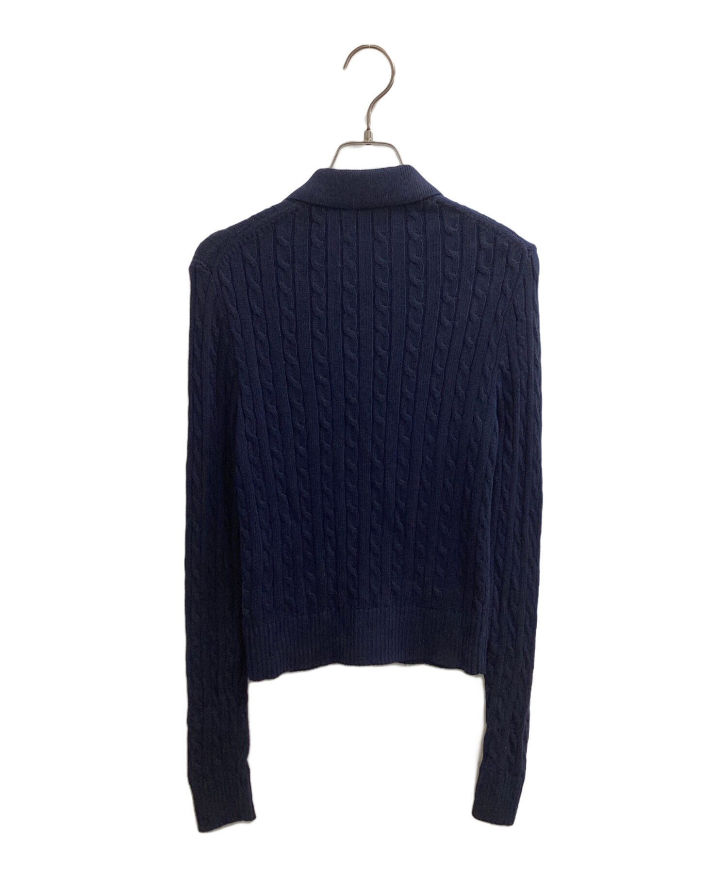 POLO RALPH LAUREN ケーブルニット カーディガン ネイビー XL 中古・古着通販】POLO RALPH LAUREN (ポロ・ラルフローレン) ケーブル