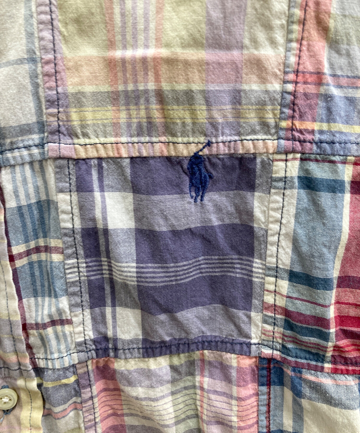 ラルフローレン　再構築パッチワーク　ヴィンテージ 中古・古着通販】RALPH LAUREN (ラルフローレン) パッチワーク S/S
