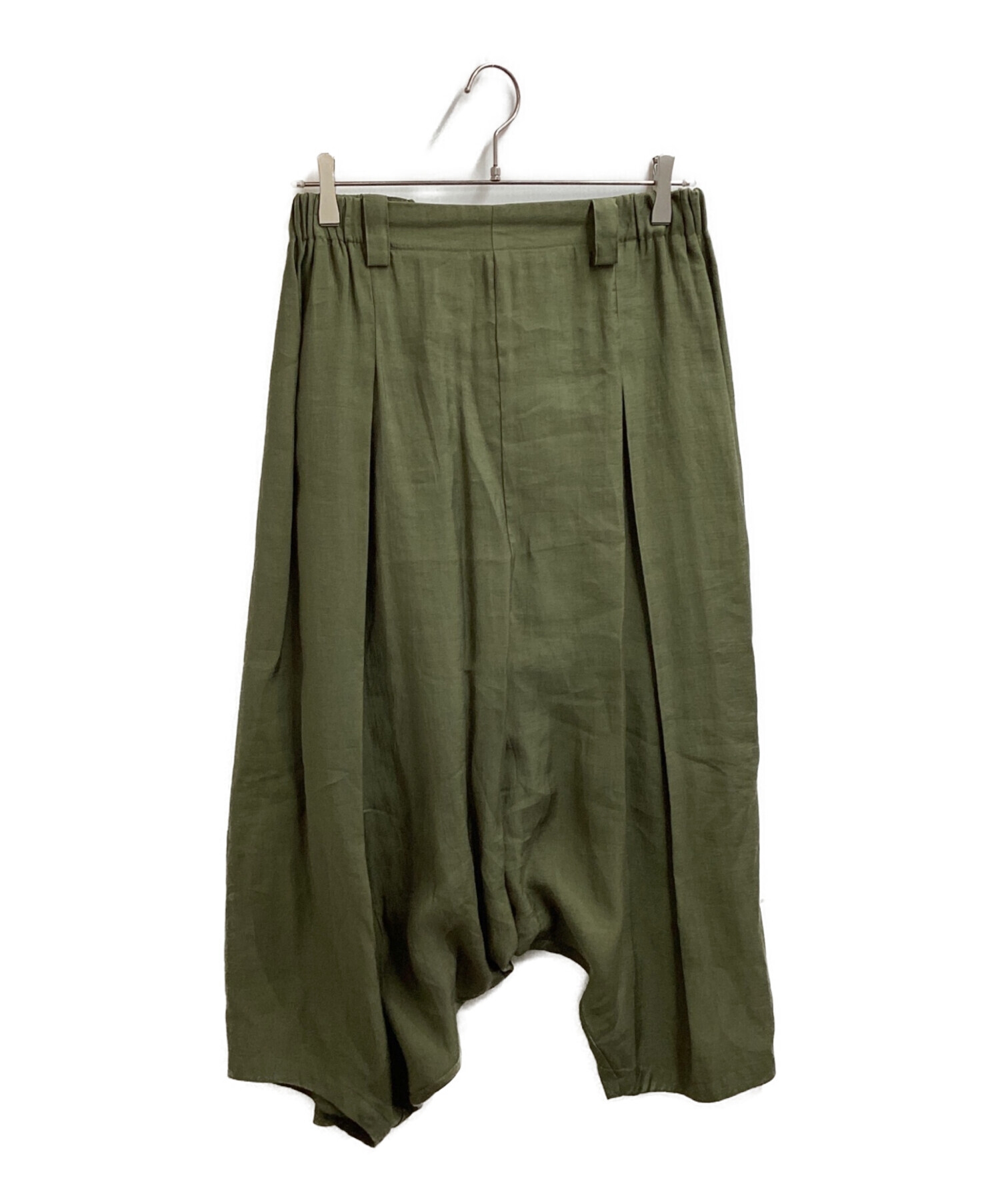 萌 MOYURU】 サルエルパンツ 毛混 グレー 変形デザイン ゆったり 美品