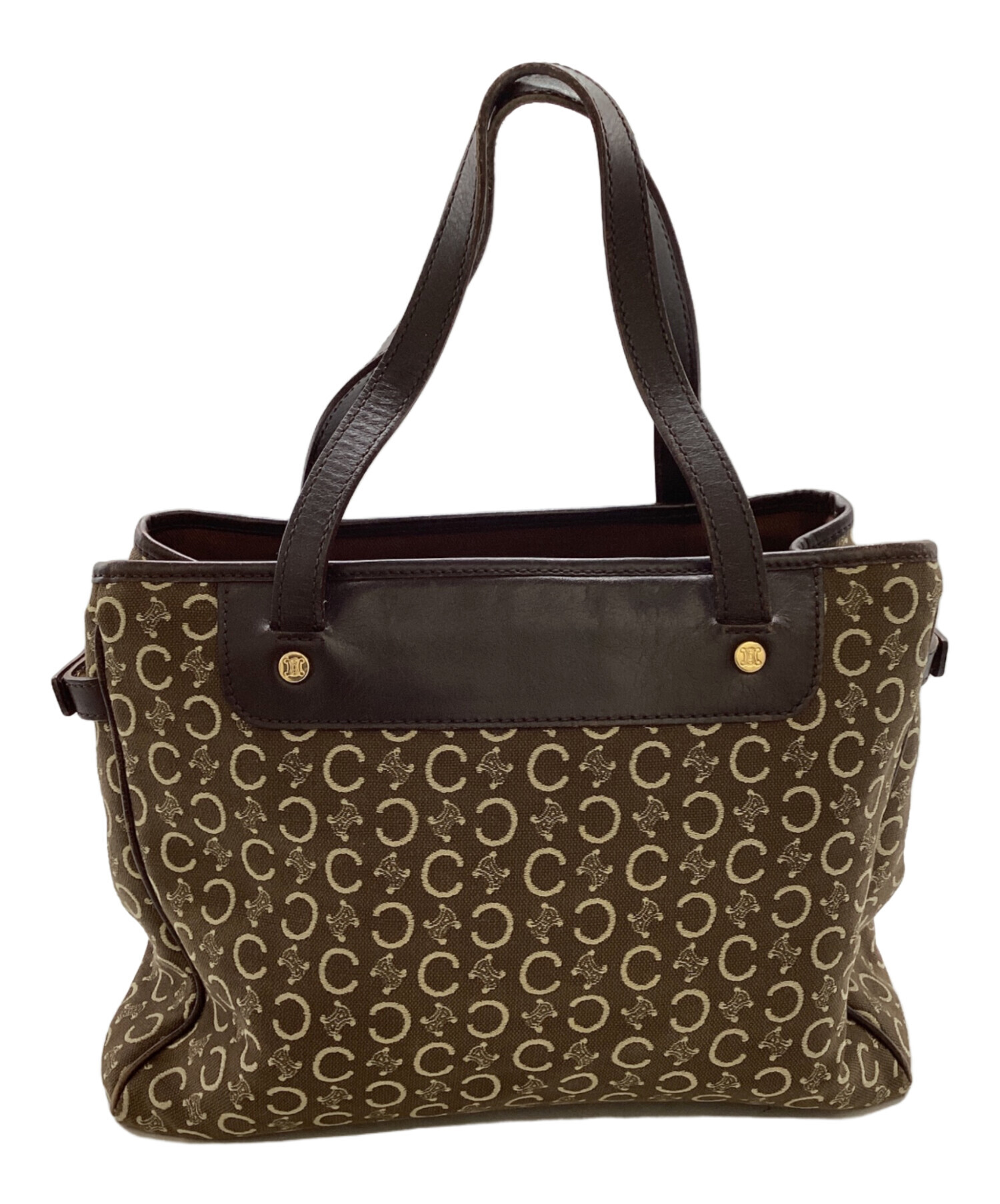 CELINE　マカダム柄サークルハンドバッグ　　オールドセリーヌ　　中古品 中古・古着通販】CELINE (セリーヌ) Cマカダム柄ハンドバッグ