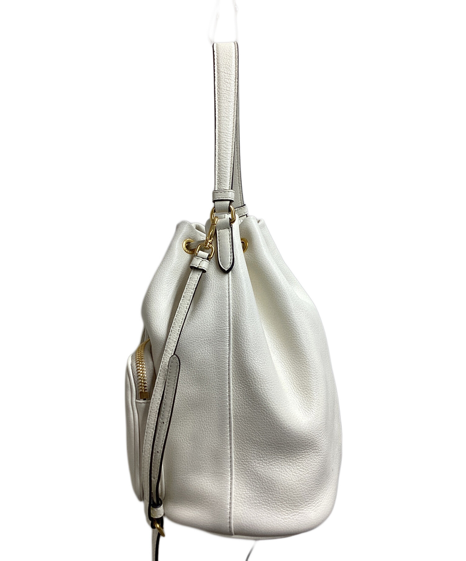 【瀬戸大橋店】 中古 PRADA | プラダ ショルダーバッグ デュエット レザー バケットバッグ 1BH038 ブラック 【122】 PRADA】プラダ『デュエット Re-Nylon バケットバッグ』1BH038