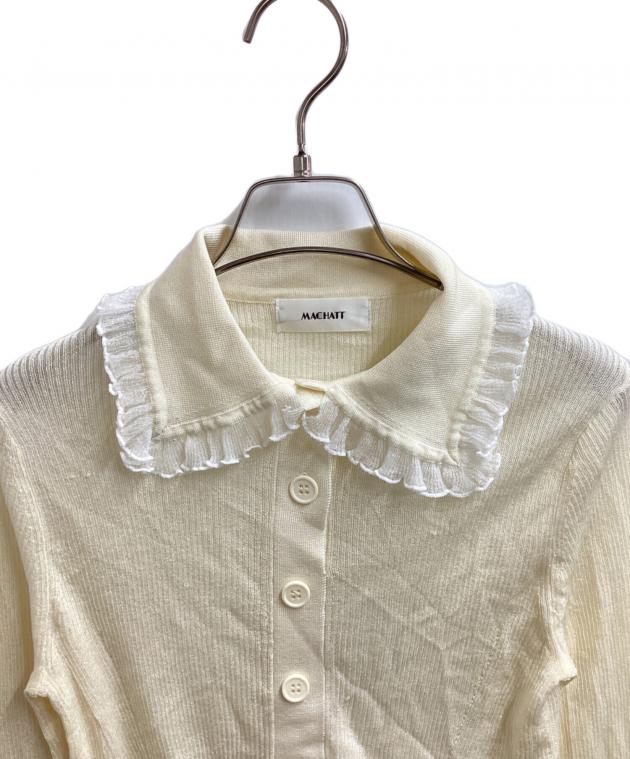 中古・古着通販】machatt (マチャット) フリルカラーリブニット
