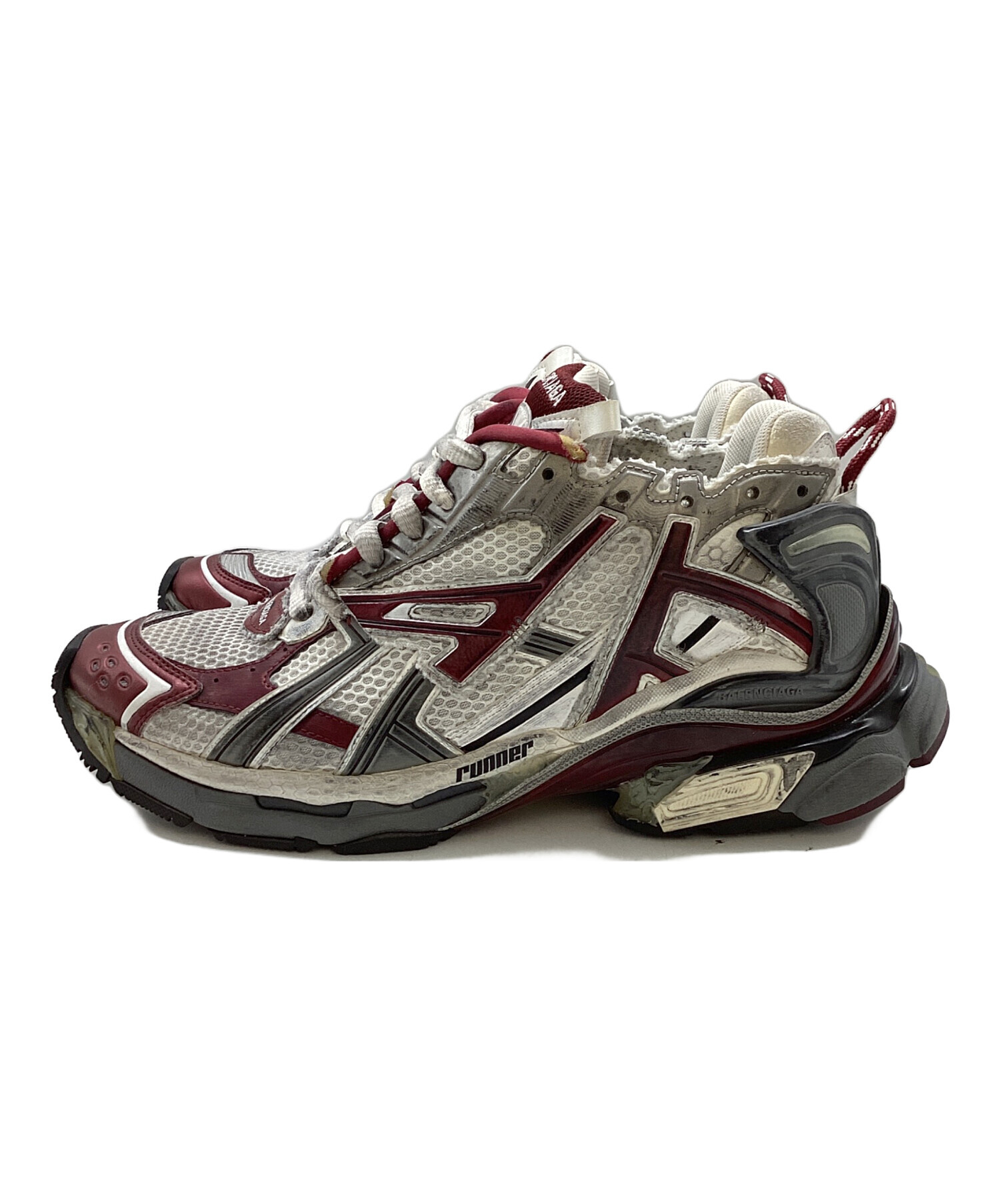 中古・古着通販】BALENCIAGA (バレンシアガ) RUNNER ホワイト×レッド 