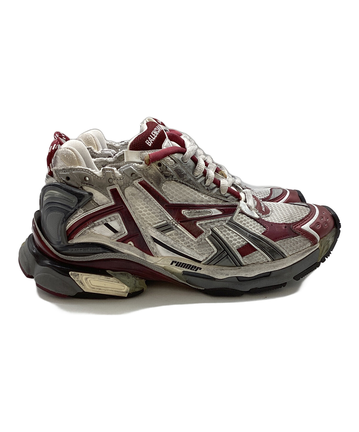 中古・古着通販】BALENCIAGA (バレンシアガ) RUNNER ホワイト×レッド 