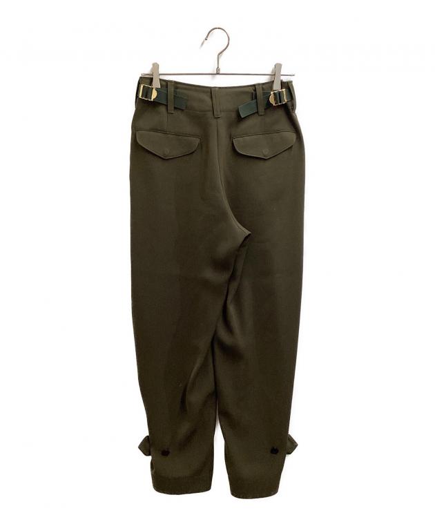 中古・古着通販】sacai (サカイ) ポリエステルベイカーパンツ オリーブ