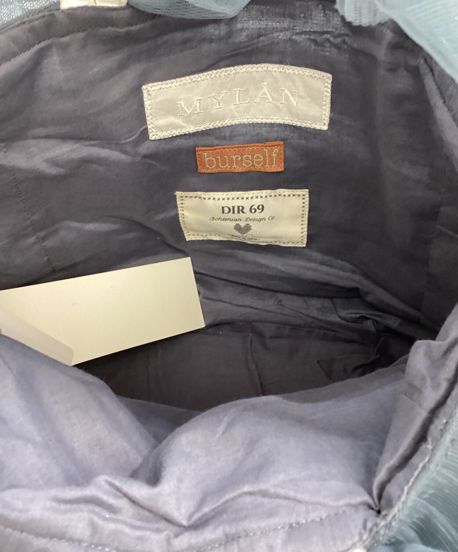 中古・古着通販】MYLAN (マイラン) フリルドバッグ ブルー｜ブランド