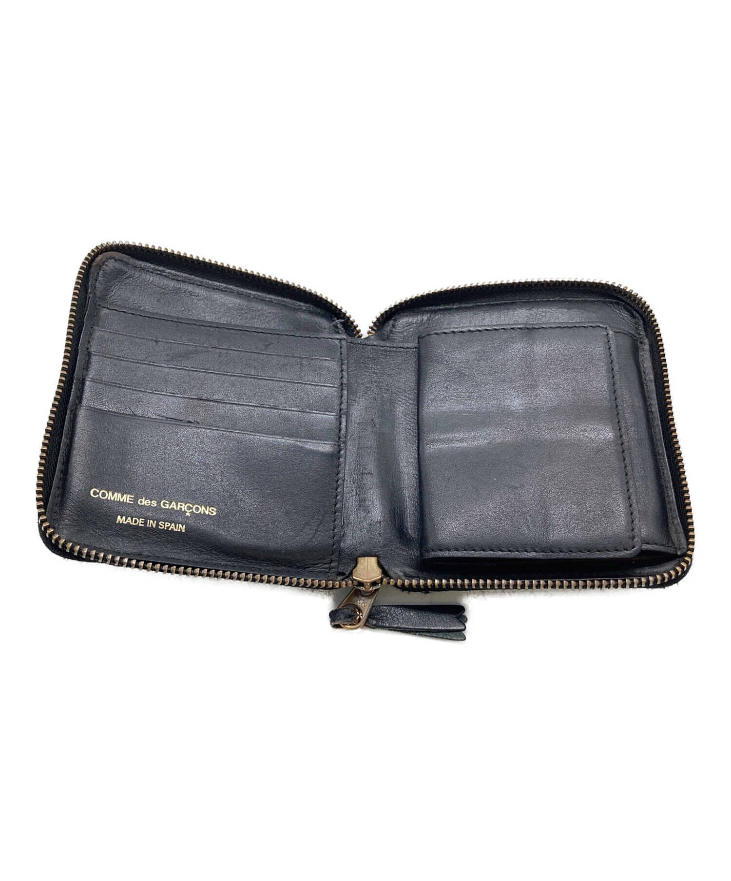 美品 COMME des GARCONS スクエア ラウンドジップ 財布 黒 中古・古着通販】COMME des GARCONS (コムデギャルソン) クローバー型