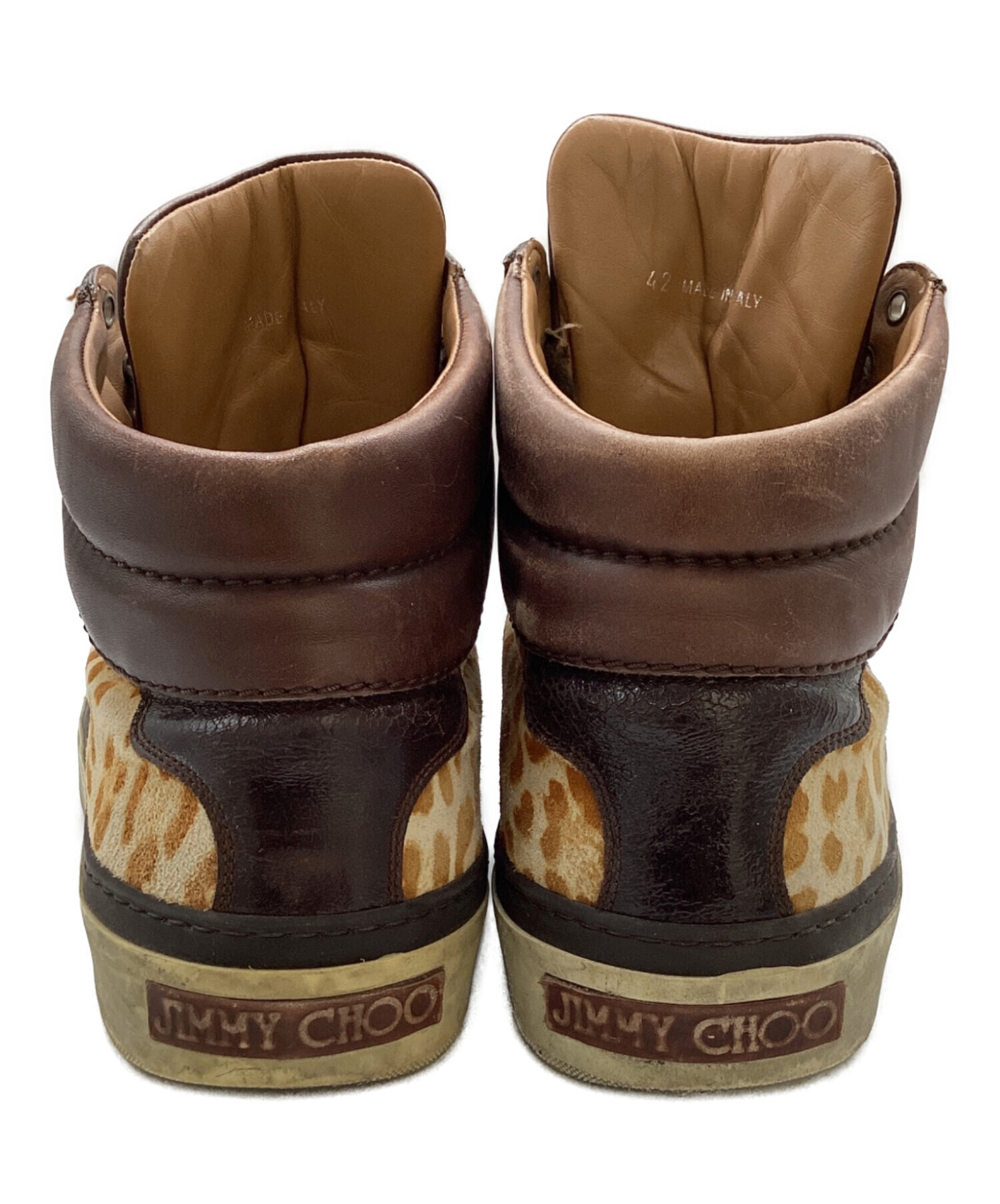 中古・古着通販】JIMMY CHOO (ジミーチュウ) アニマル柄ハイカット