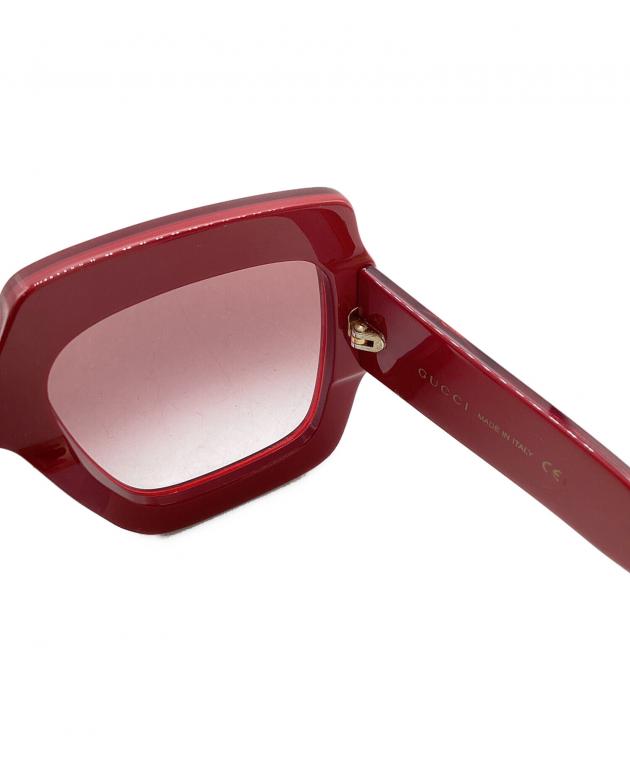 中古・古着通販】GUCCI (グッチ) スクエアフレームサングラス ピンク