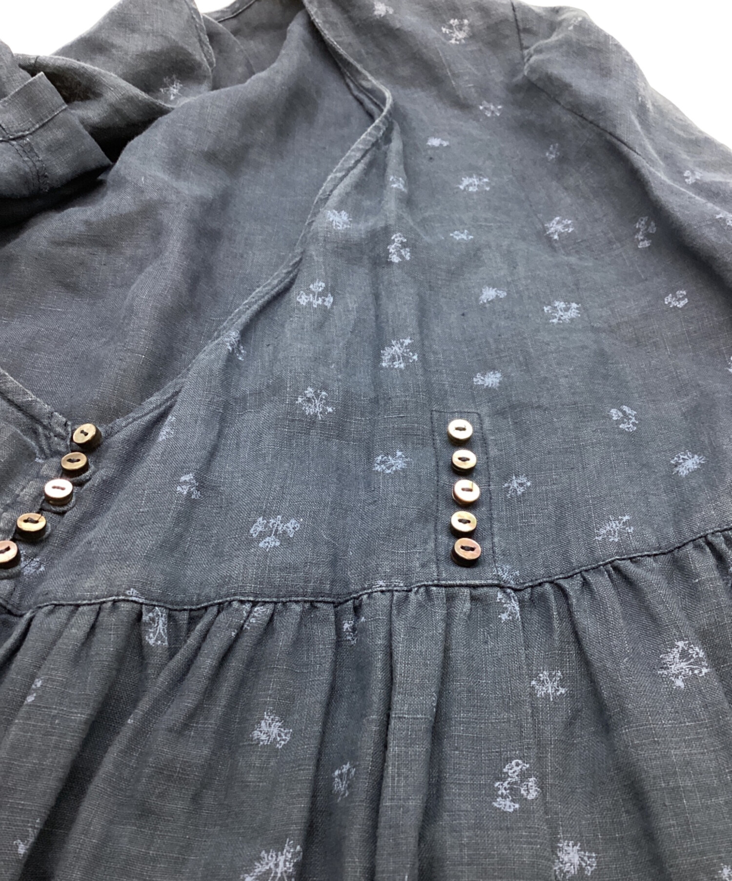 中古・古着通販】nest Robe (ネストローブ) 花柄リネンワンピース