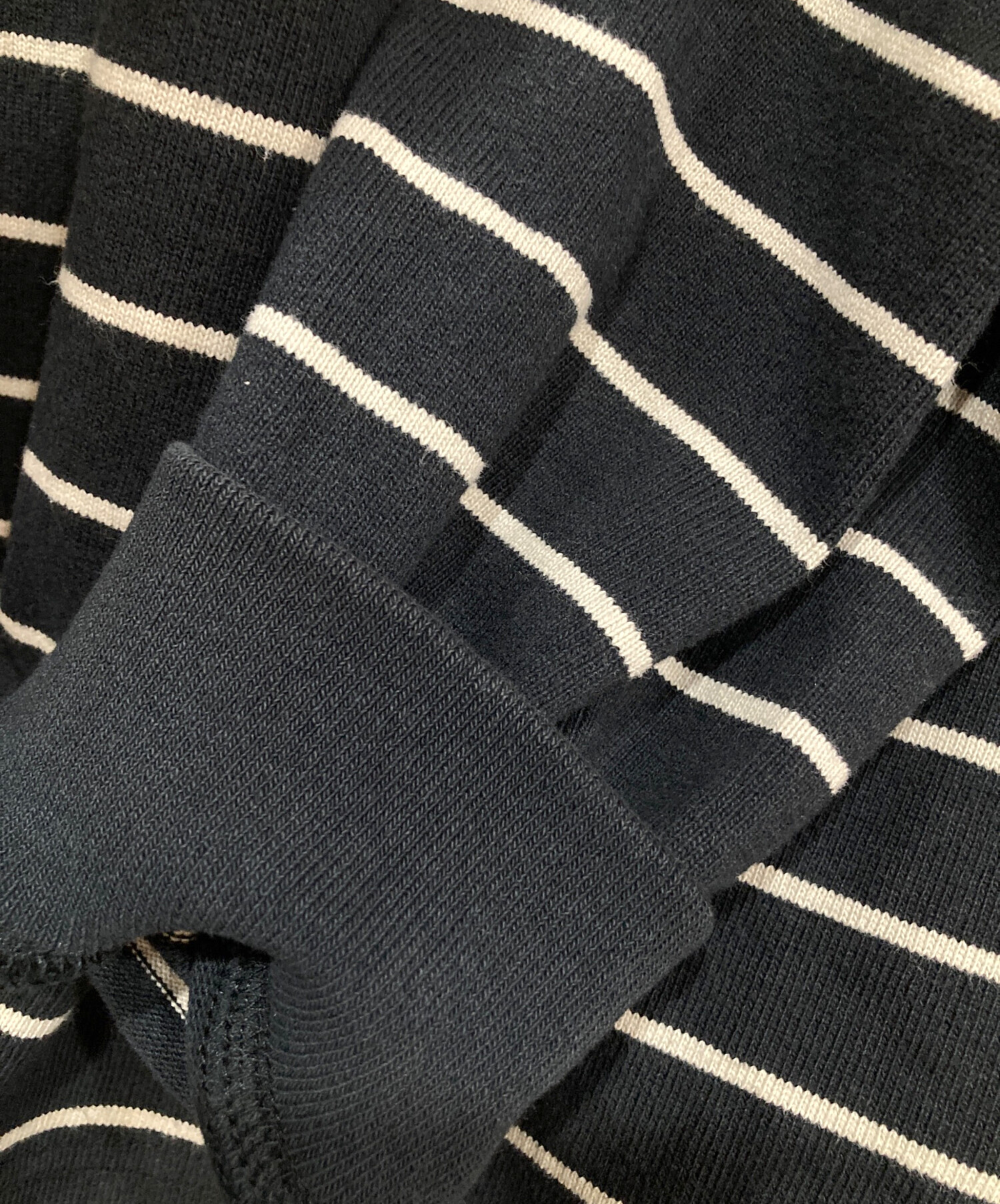 中古・古着通販】stussy (ステューシー) STRIPED RUGBY SHIRT ブラック 