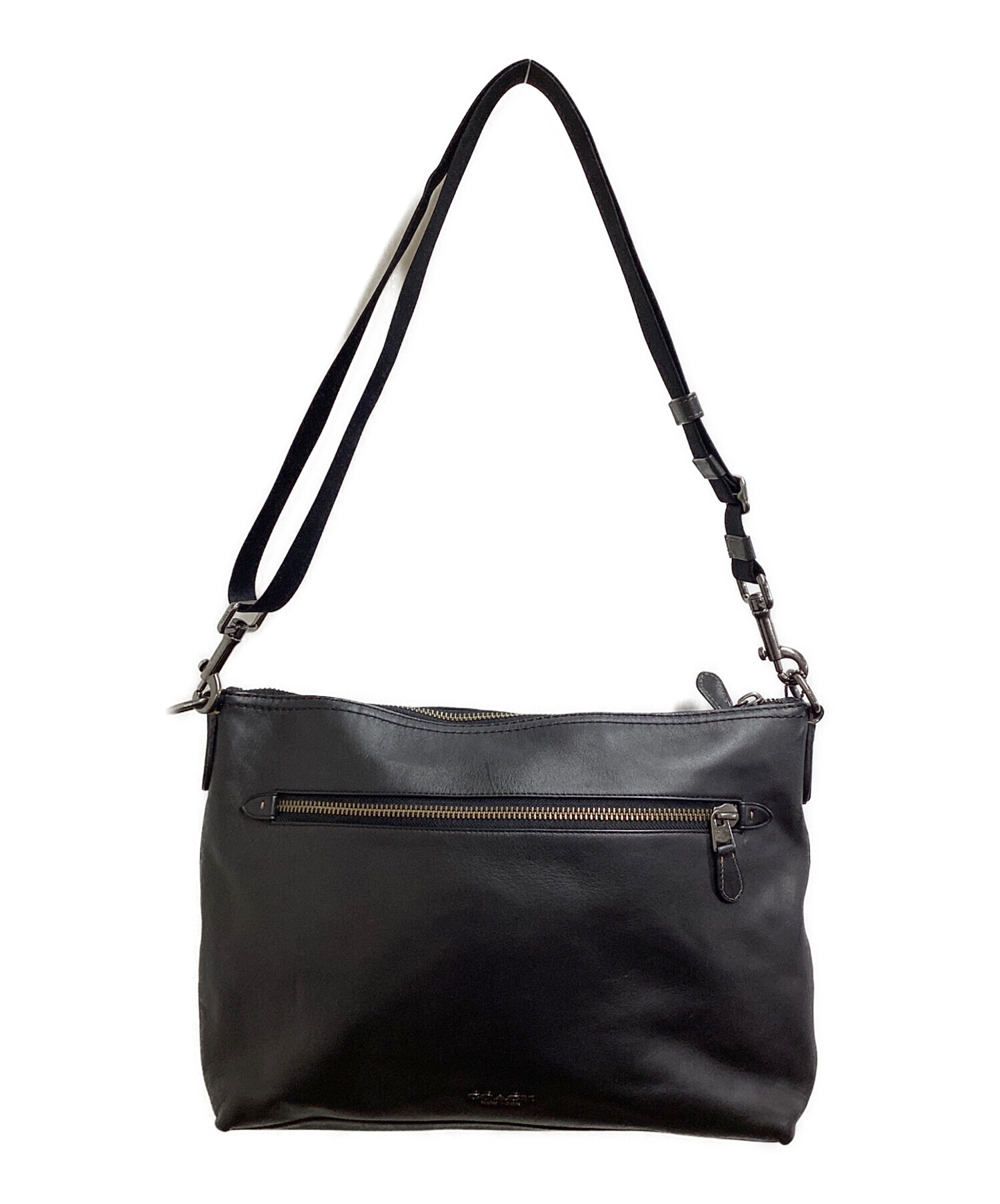 未使用！COACH ブラック ショルダーバッグ 中古・古着通販】COACH (コーチ) ショルダーバッグ ブラック｜ブランド