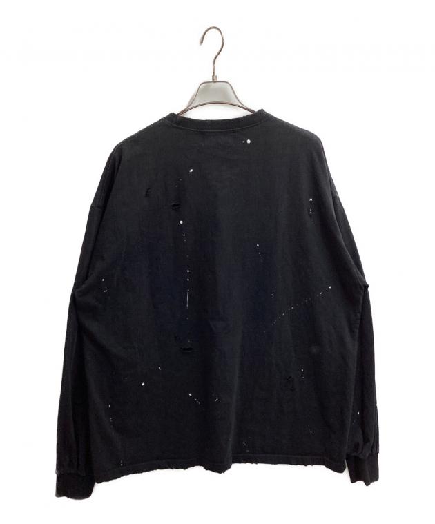 中古・古着通販】SOMEIT (サミット) ダメージ加工カットソー ブラック