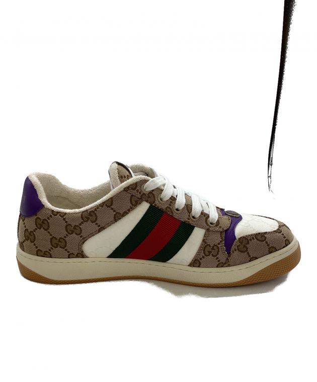 GUCCI GGキャンバス柄スニーカー 中古・古着通販】GUCCI (グッチ) GGキャンバス スクリーナースニーカー