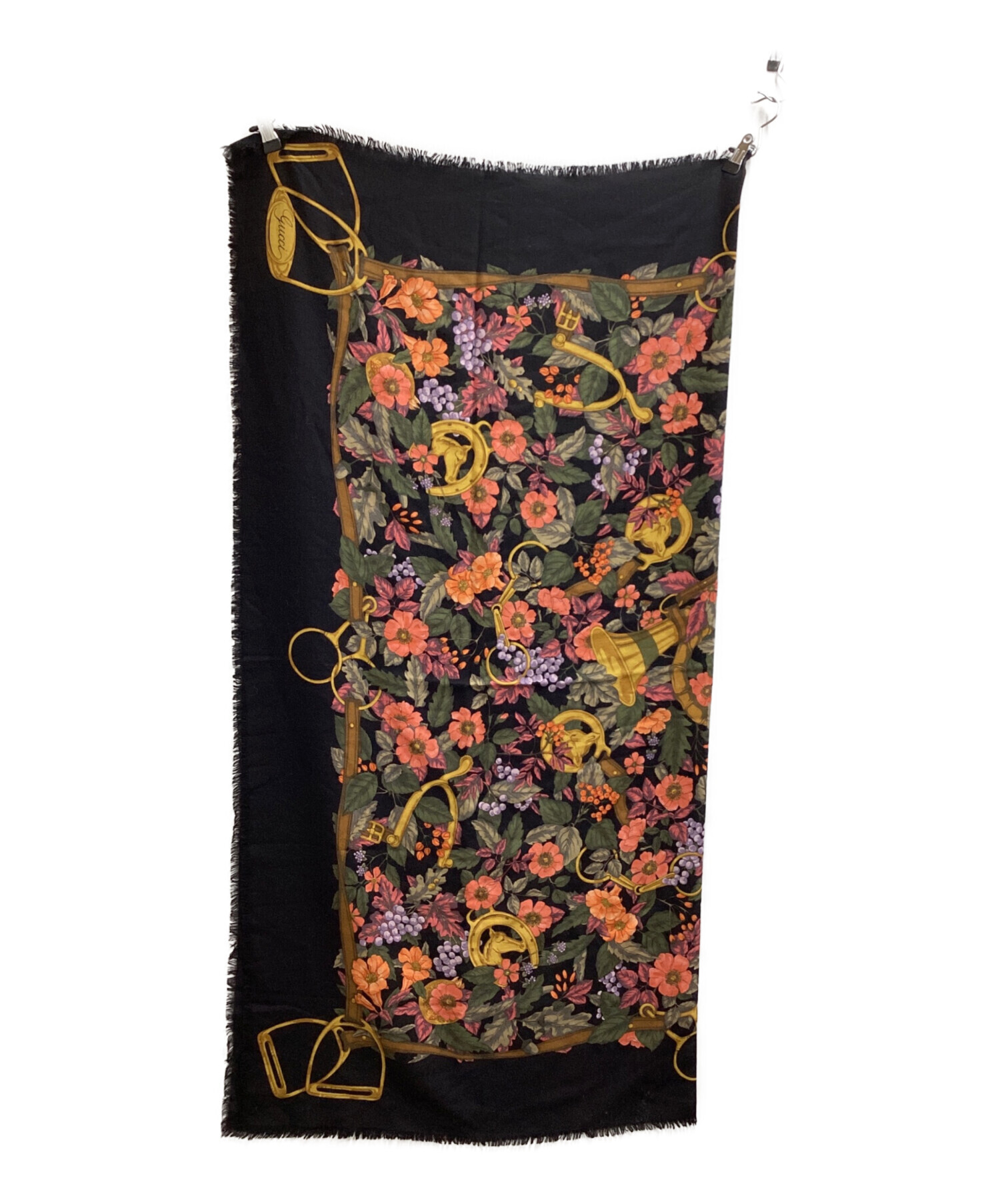 GUCCI 花柄 シルクストール 中古・古着通販】GUCCI (グッチ) 花柄ウールシルクストール