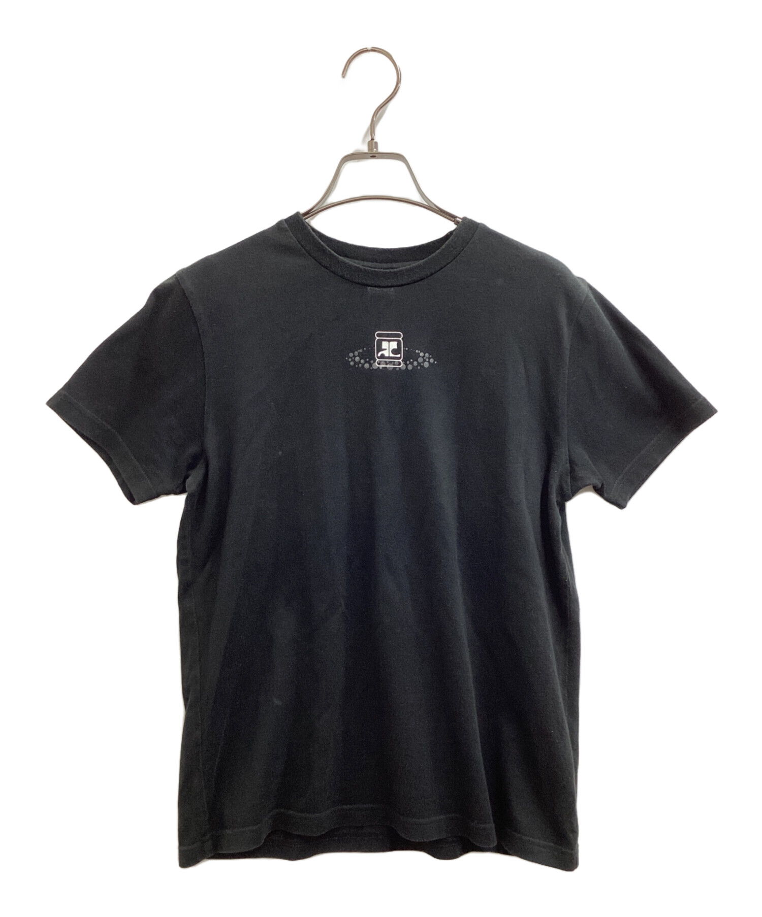 中古・古着通販】courreges (クレージュ) ロゴTシャツ ブラック サイズ