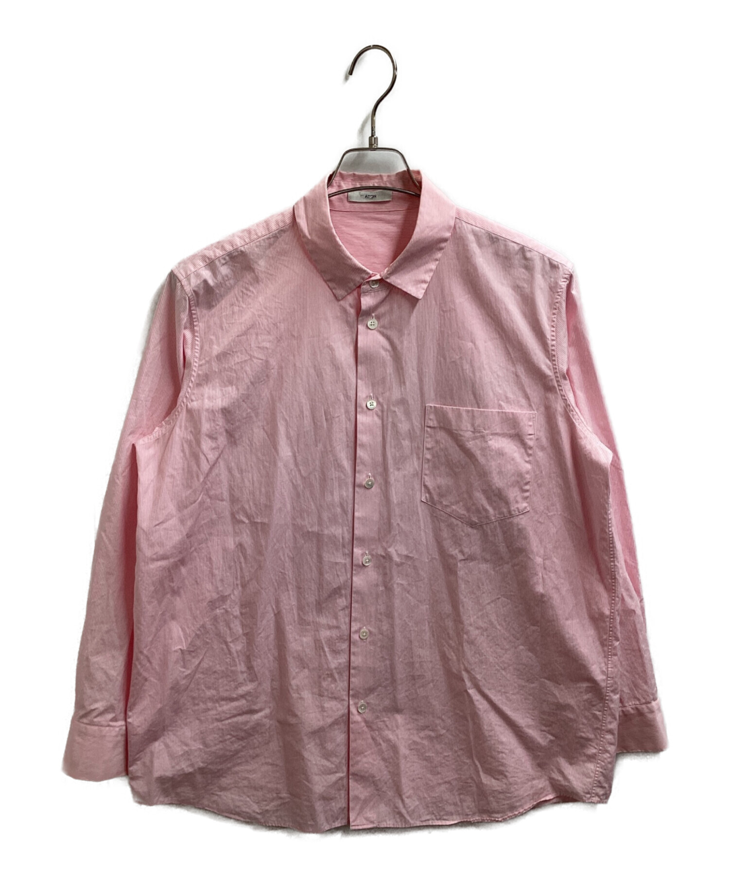 中古・古着通販】ATON (エイトン) GIZA STRIPE STANDARD SHIRT / ギザ