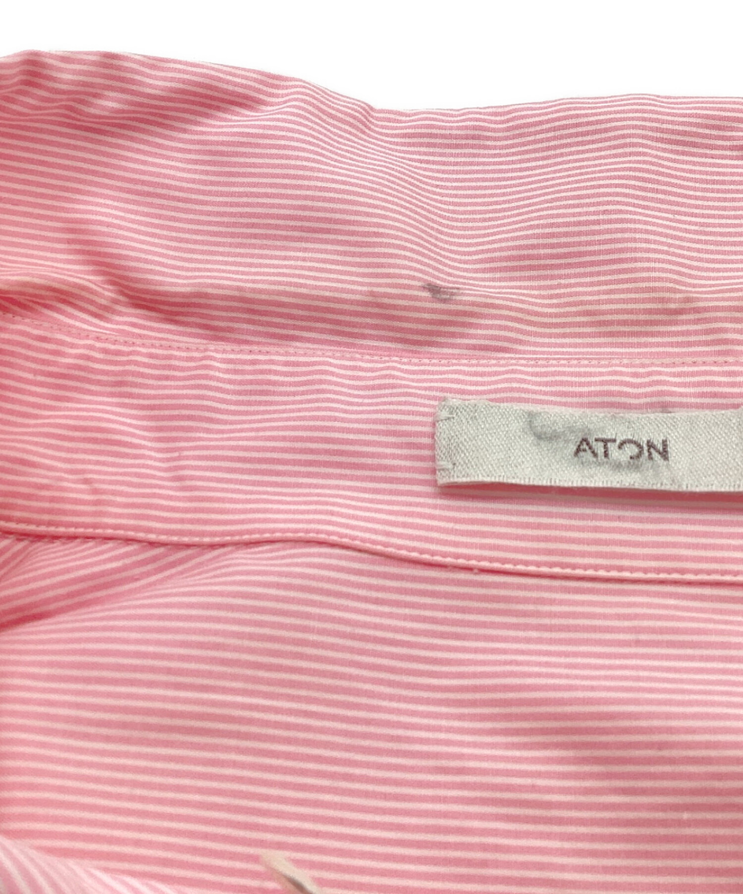 中古・古着通販】ATON (エイトン) GIZA STRIPE STANDARD SHIRT / ギザ