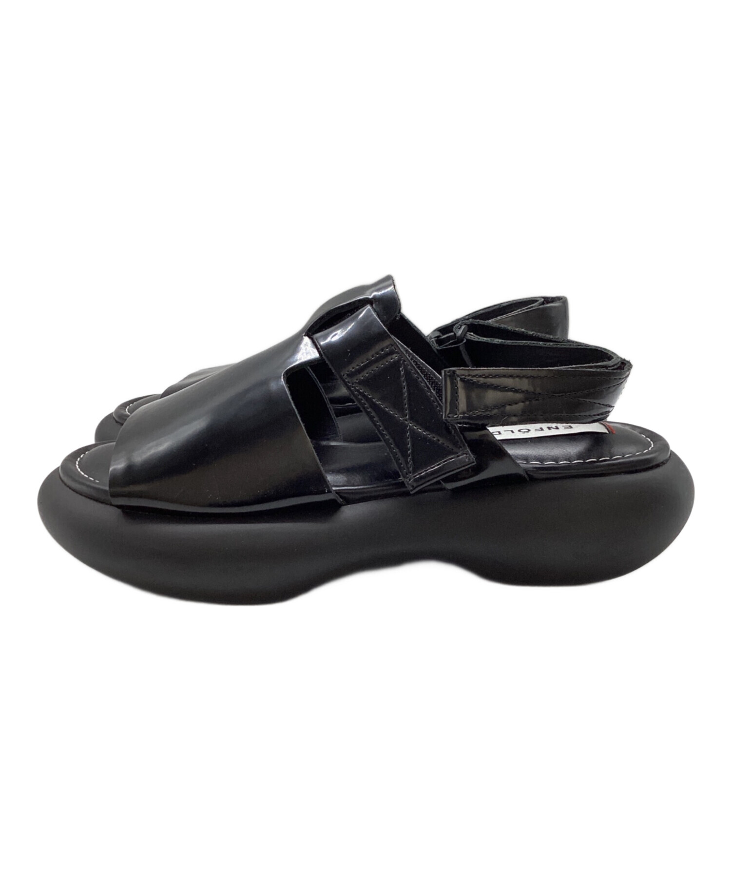 エンフォルド　サンダル 黒　未使用品 中古・古着通販】ENFOLD (エンフォルド) TUBE-SOLE SANDAL / チューブ