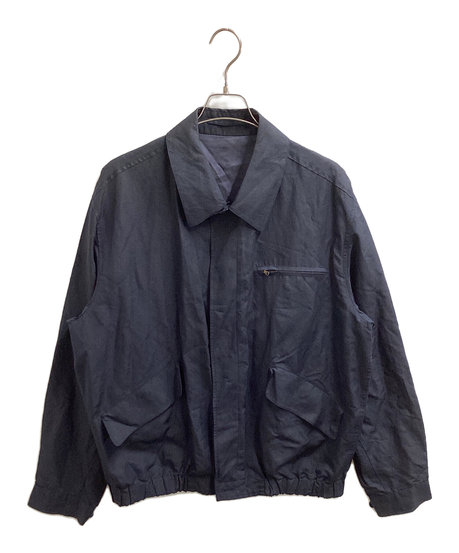 dunhill　ダンヒル　ブルゾン　ジャケット　サイズL　ネイビー　春夏 中古・古着通販】dunhill (ダンヒル) シルクリネンブルゾン/イタリア製
