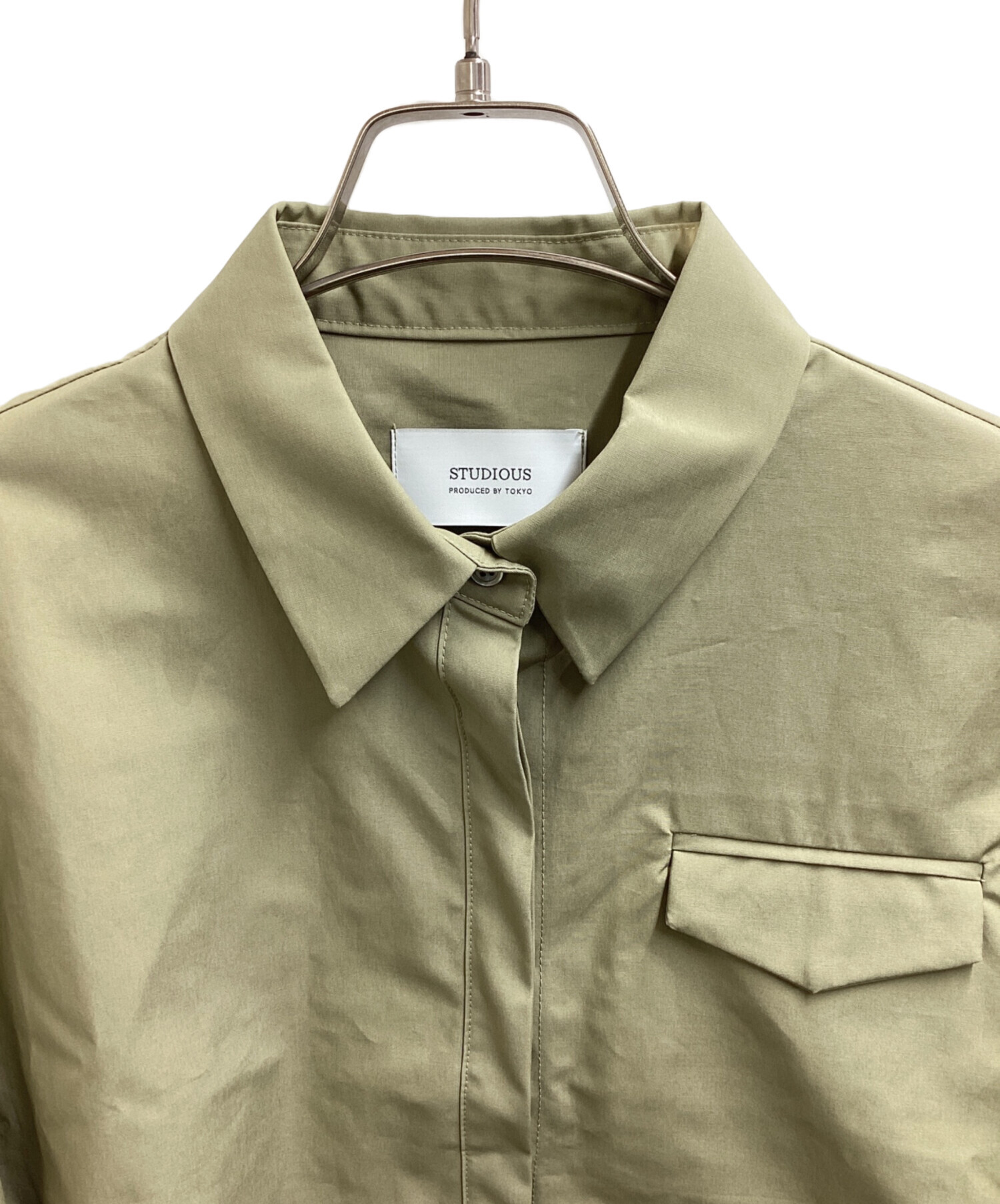 中古・古着通販】STUDIOUS (ステュディオス) タックスリーブクロップド 