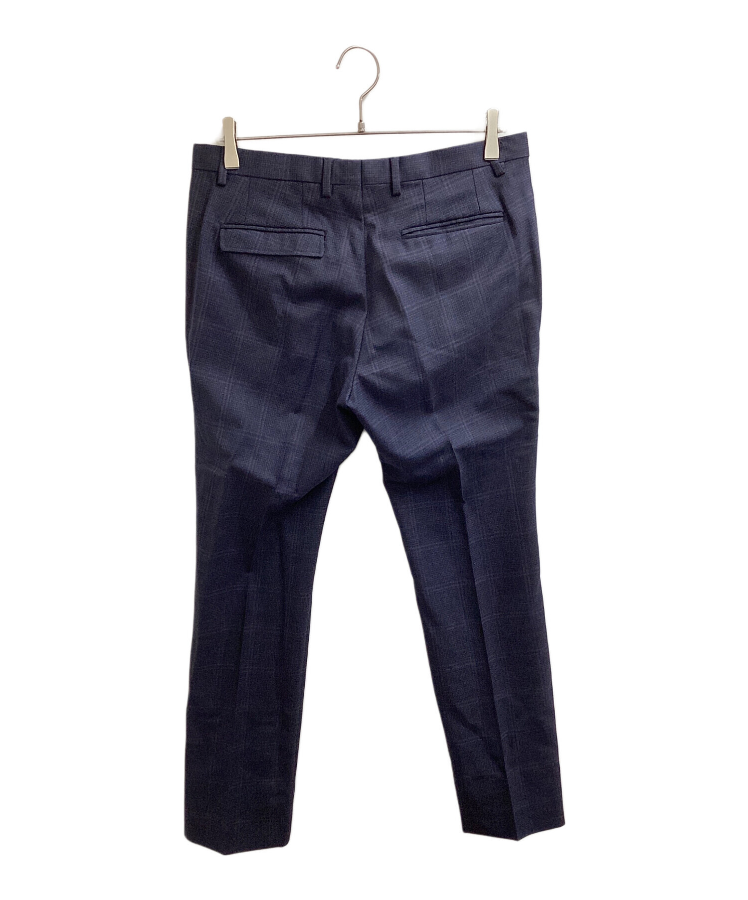 イタリア製 GUCCI ビンテージスラックス 側章 伊製 90s 00s 中古・古着通販】GUCCI (グッチ) チェック1タックスラックス ネイビー
