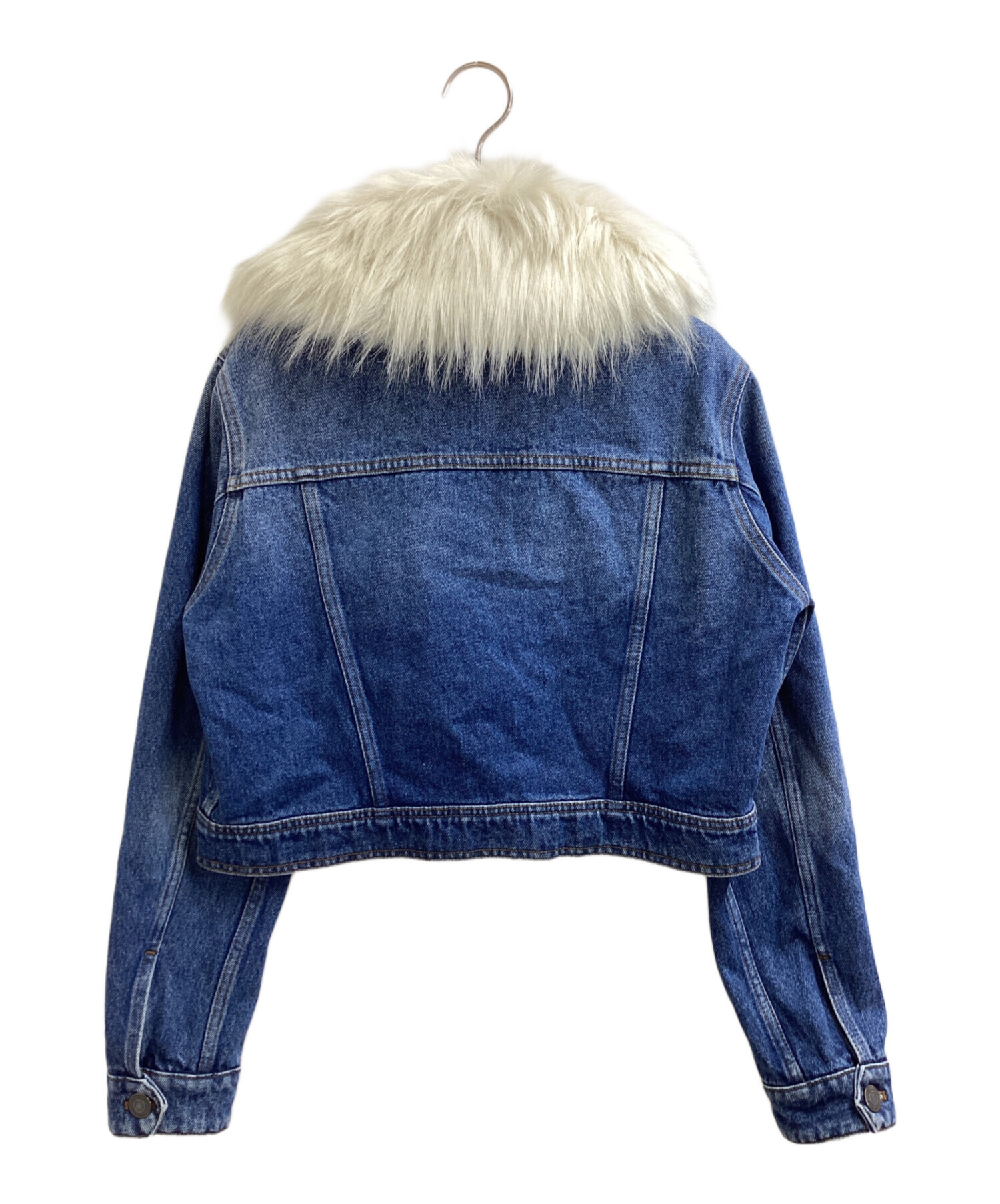 中古・古着通販】AMI PARIS (アミ パリス) Furry Collar Denim Jacket