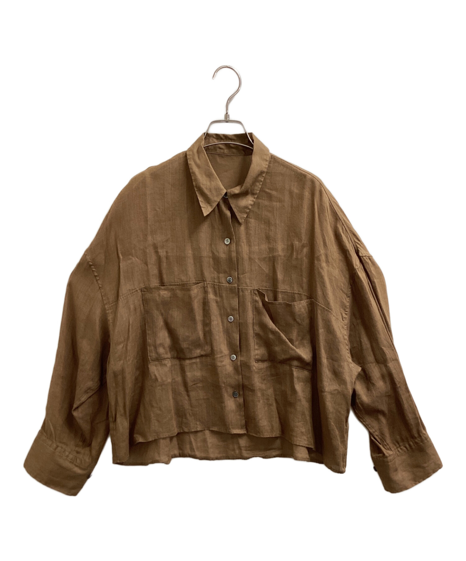 plage RAMIE LYOCELL CROPPED シャツ 追加》RAMIE LYOCELL CROPPED